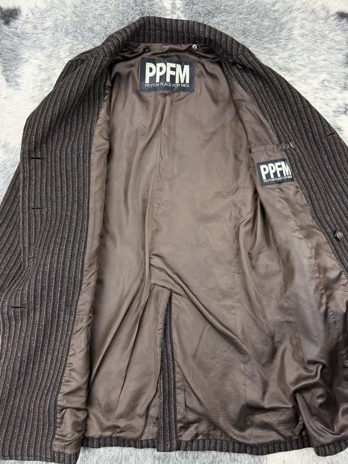 Beauty Beast Vintage 90s PPFM Big Label Double Breasted Wool Long Coat Size US M / EU 48-50 / 2 - 3 Thumbnail