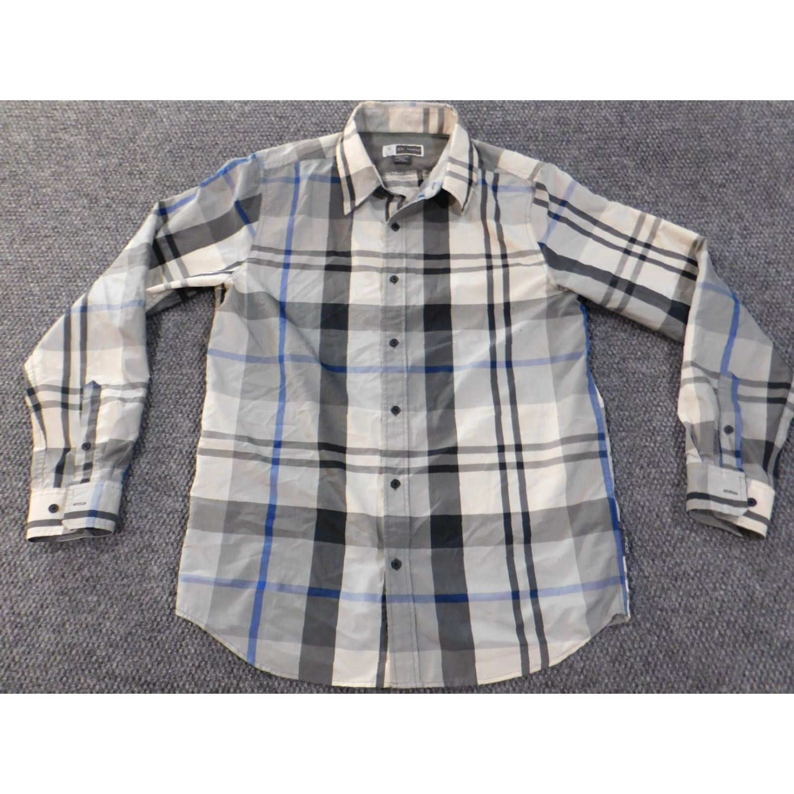 ExOfficio ExOfficio Shirt Men Medium Gray Insect Shield Plaid Outdoors Button Up Long Sleeve Size US M / EU 48-50 / 2 - 4 Thumbnail