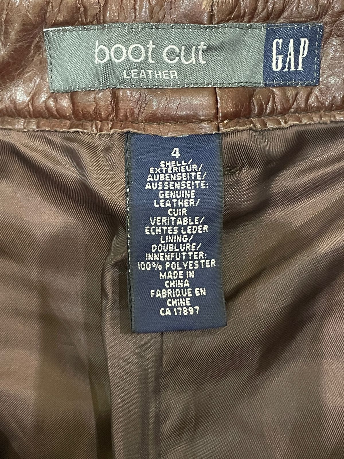 Gap GAP Leather Pants Boot Cut Size 4 Size 26" / US 2 / IT 38 - 4 Thumbnail
