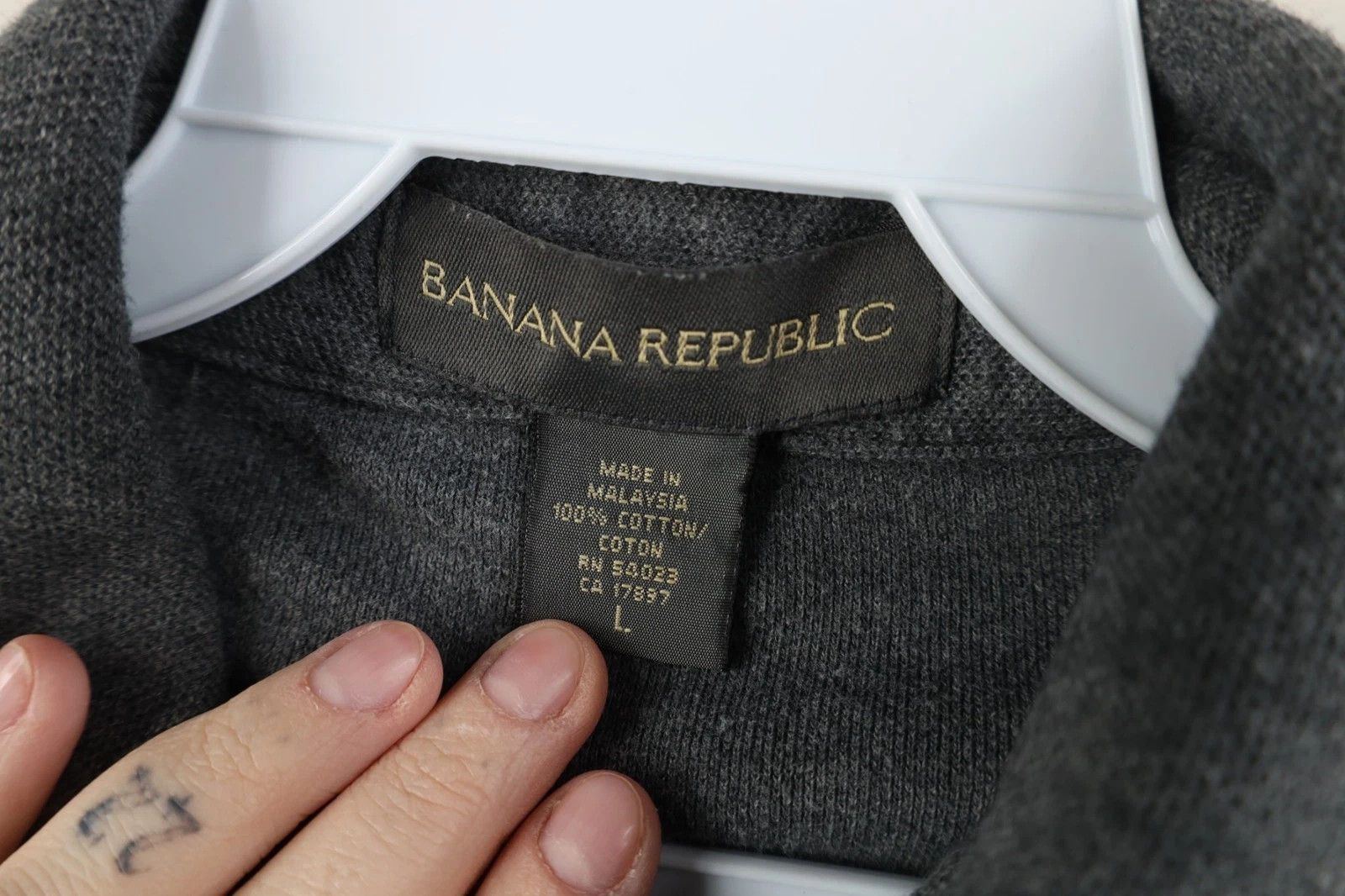Banana Republic Vintage 90s Banana Republic Collared Long Sleeve Rugby Polo Size US L / EU 52-54 / 3 - 8 Thumbnail