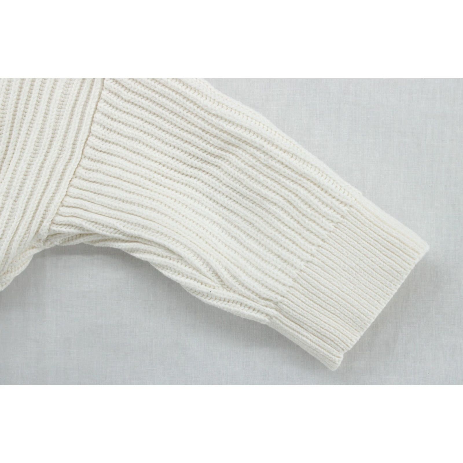Banana Republic VINTAGE Banana Republic Snow Day Sweater Womens M White Ribbed Chunky Drop Shoulder Size M / US 6-8 / IT 42-44 - 2 Thumbnail