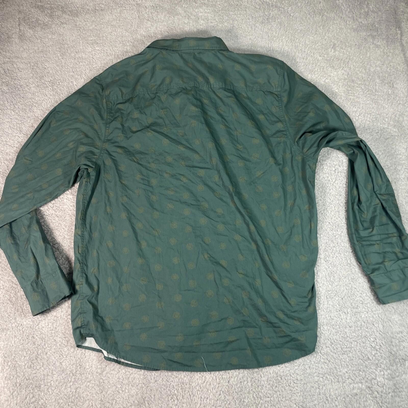 NEFF Neff XL Green Gold Button Up Flower Emblem Casual y2k Size US XL / EU 56 / 4 - 5 Thumbnail