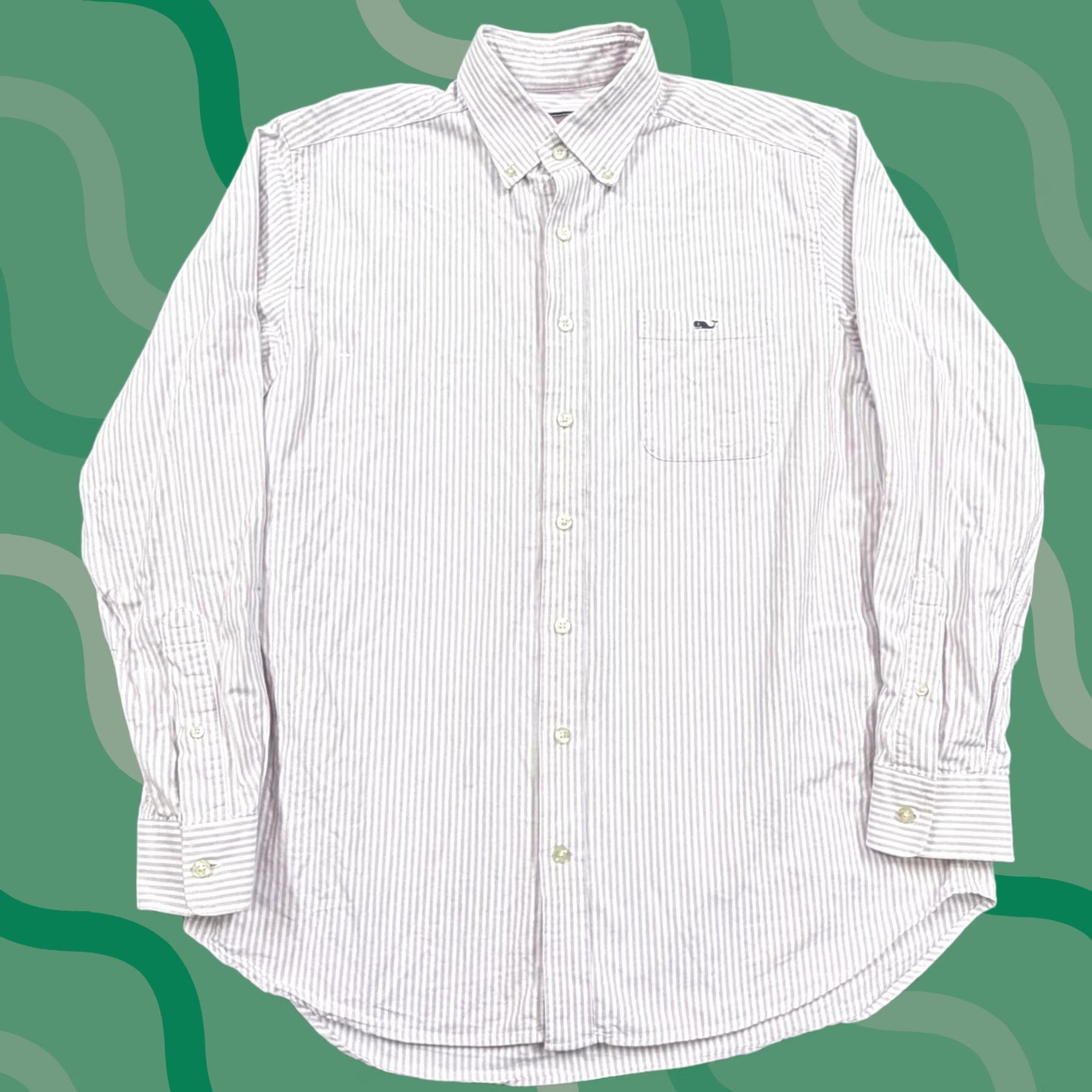 Vineyard Vines Vineyard Vines Shirt Mens L Pink Stripe Long Sleeve Button Down Slim Fit Size US L / EU 52-54 / 3 - 1 Thumbnail