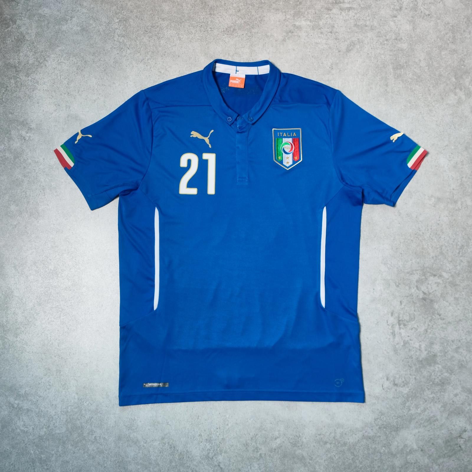 Puma 2014/15 Italy Home Shirt Puma Pirlo (L/XL) Size US L / EU 52-54 / 3 - 2 Thumbnail