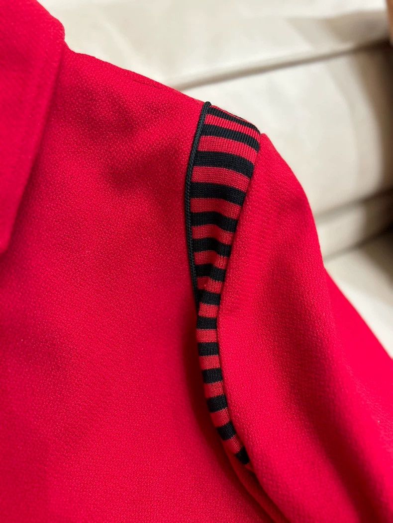Saint Laurent Paris Saint Laurent Paris 16 FW Red Knit Stripe Teddy jacket Size US M / EU 48-50 / 2 - 5 Thumbnail