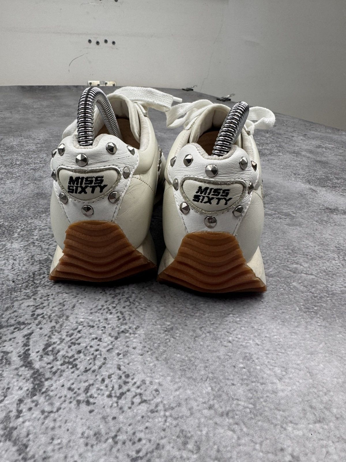 Miss Sixty Miss Sixty Off White Leather Women Sneakers Size 36 Size US 6 / IT 36 - 5 Thumbnail