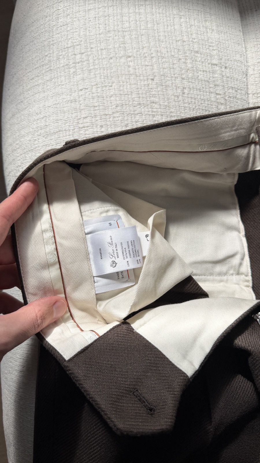 Loro Piana Loro Piana Buxton 100% Silk Heavyweight Trousers 48/M Size US 32 / EU 48 - 4 Thumbnail