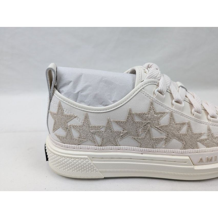 Amiri o1rshd1 Stars Court Low-Top Sneakers in Alabaster Size US 10 / EU 43 - 4 Thumbnail