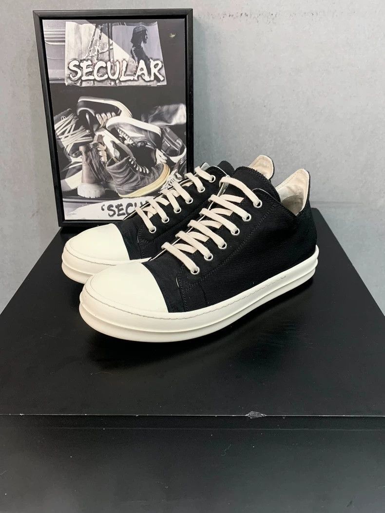 Rick Owens Rick Owens Black and White Low Top Sneakers-2508 Size US 10 / EU 43 - 2 Thumbnail