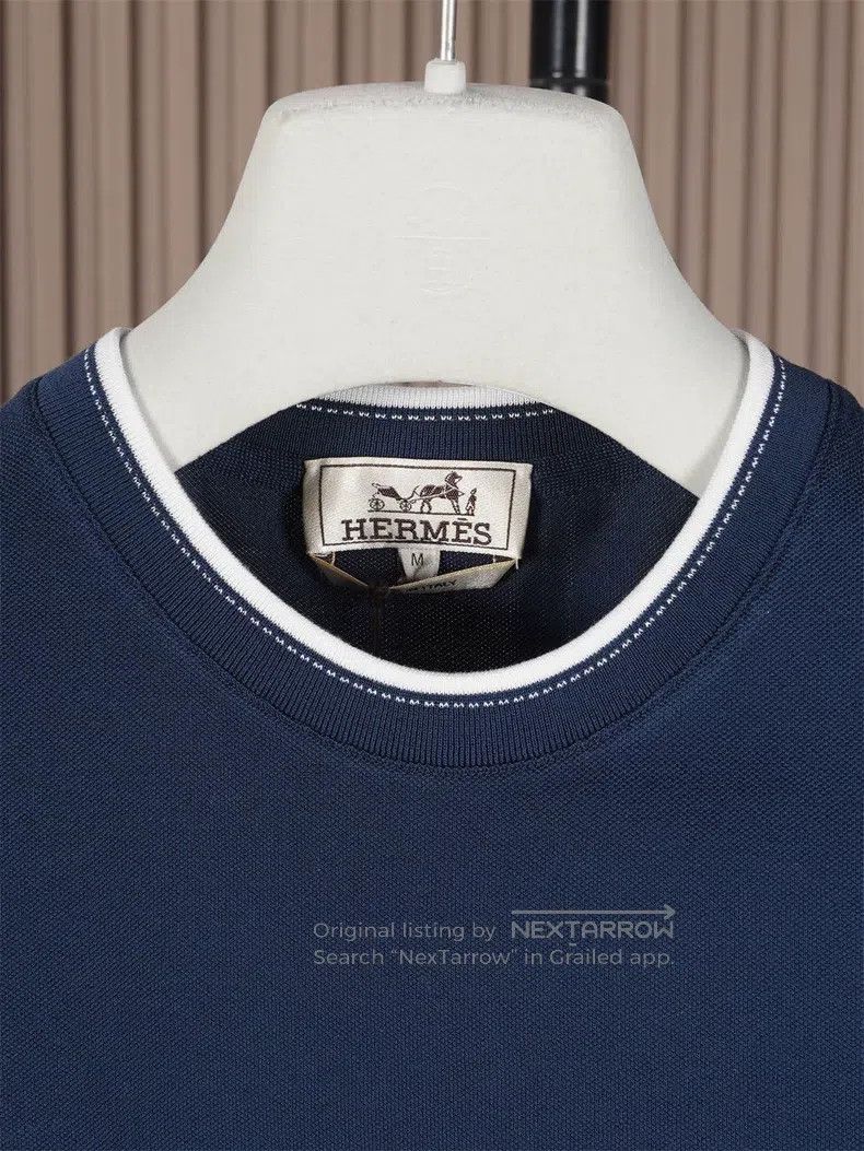 Hermes Hermes Slim Fit Short Sleeve Round Neck Size US M / EU 48-50 / 2 - 3 Thumbnail