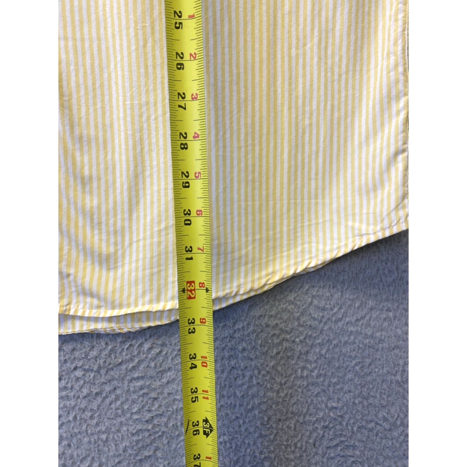 Tommy Hilfiger TOMMY HILFIGER Striped Casual Button-Up Shirt 2XL Yellow Long Sleeve Mens Size US XXL / EU 58 / 5 - 7 Thumbnail