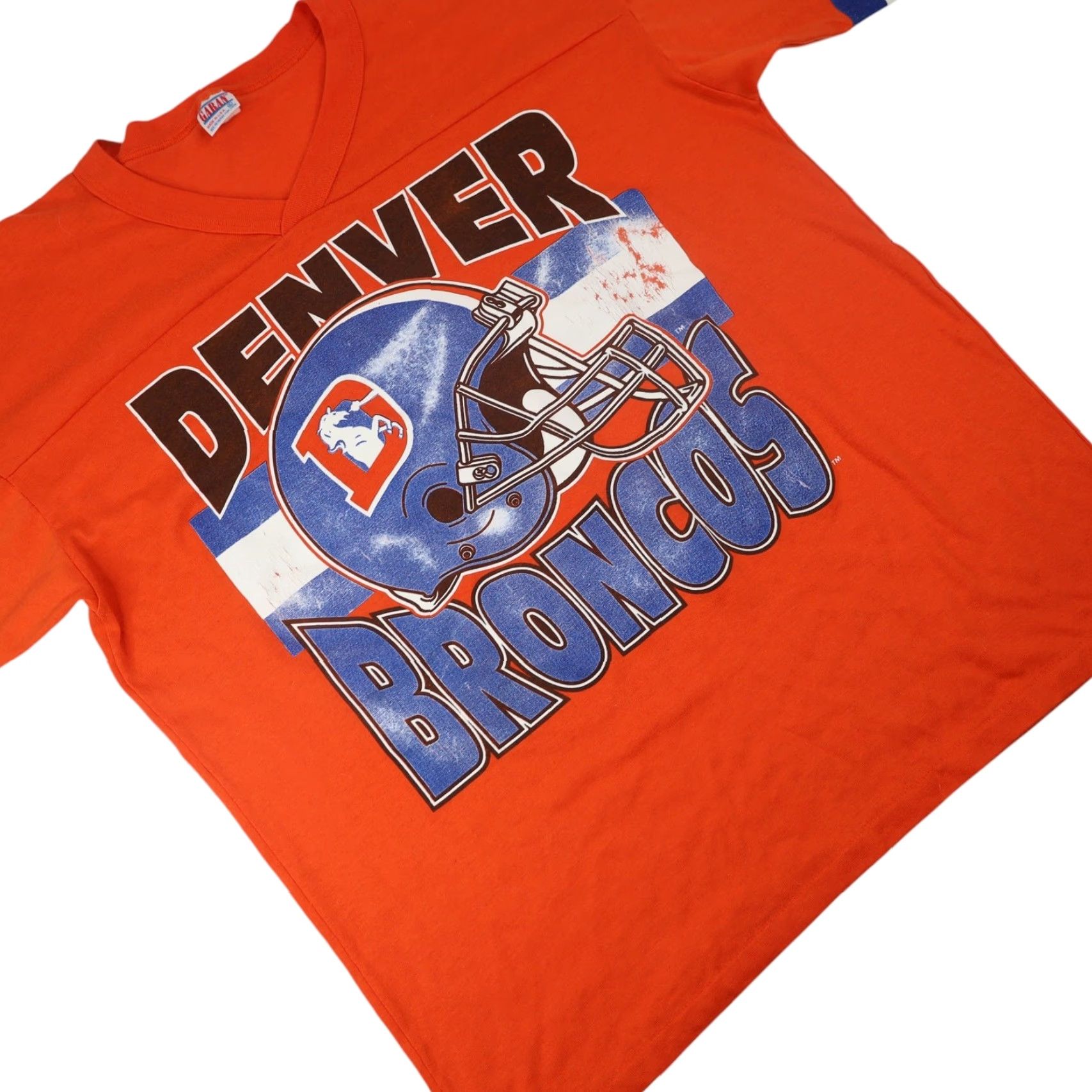 Vintage VINTAGE Denver Broncos Graphic T Shirt Shirt XL Men Orange 90s Mens Size US XL / EU 56 / 4 - 3 Thumbnail