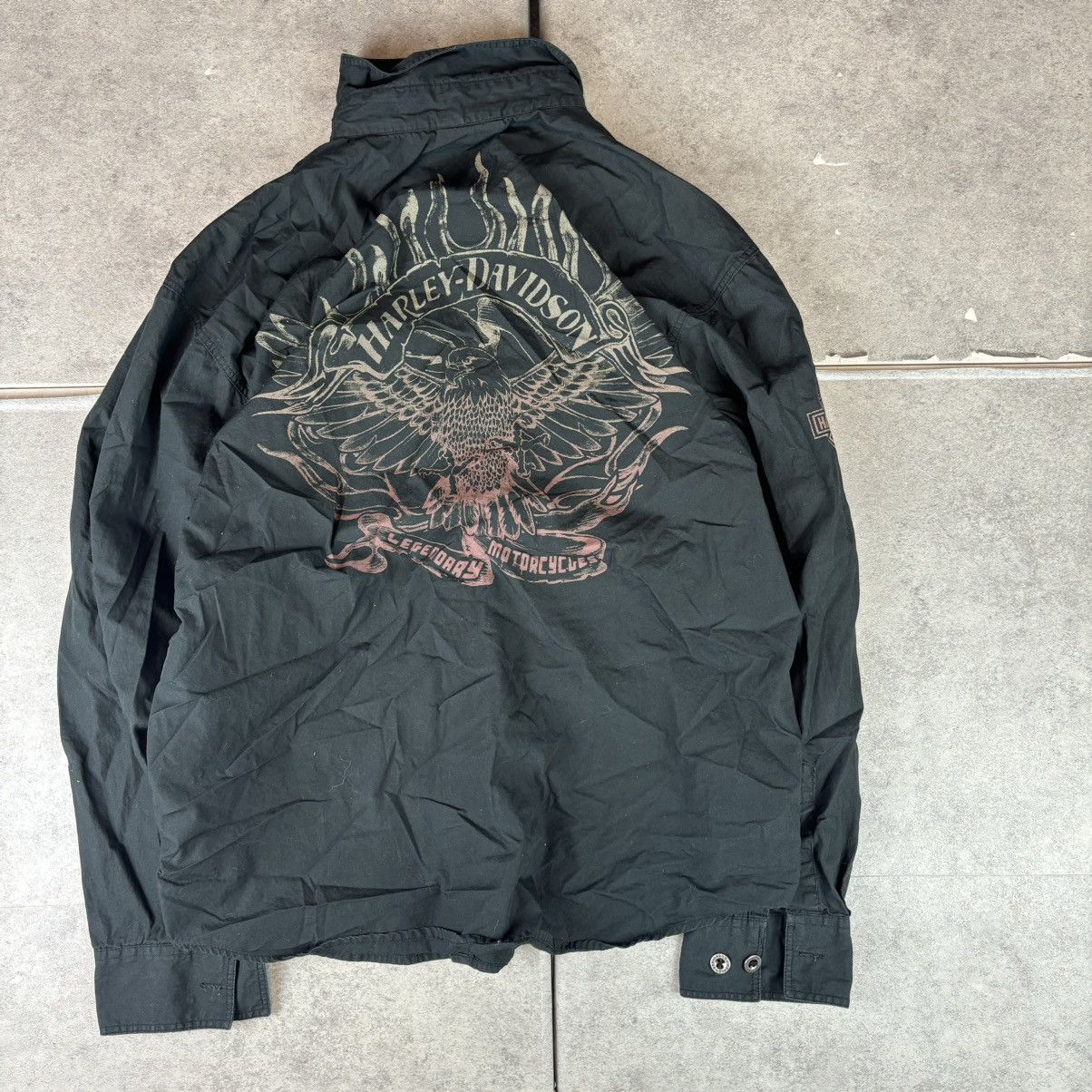 Harley Davidson Y2k black Harley davidson eagle button up Size US M / EU 48-50 / 2 - 1 Thumbnail