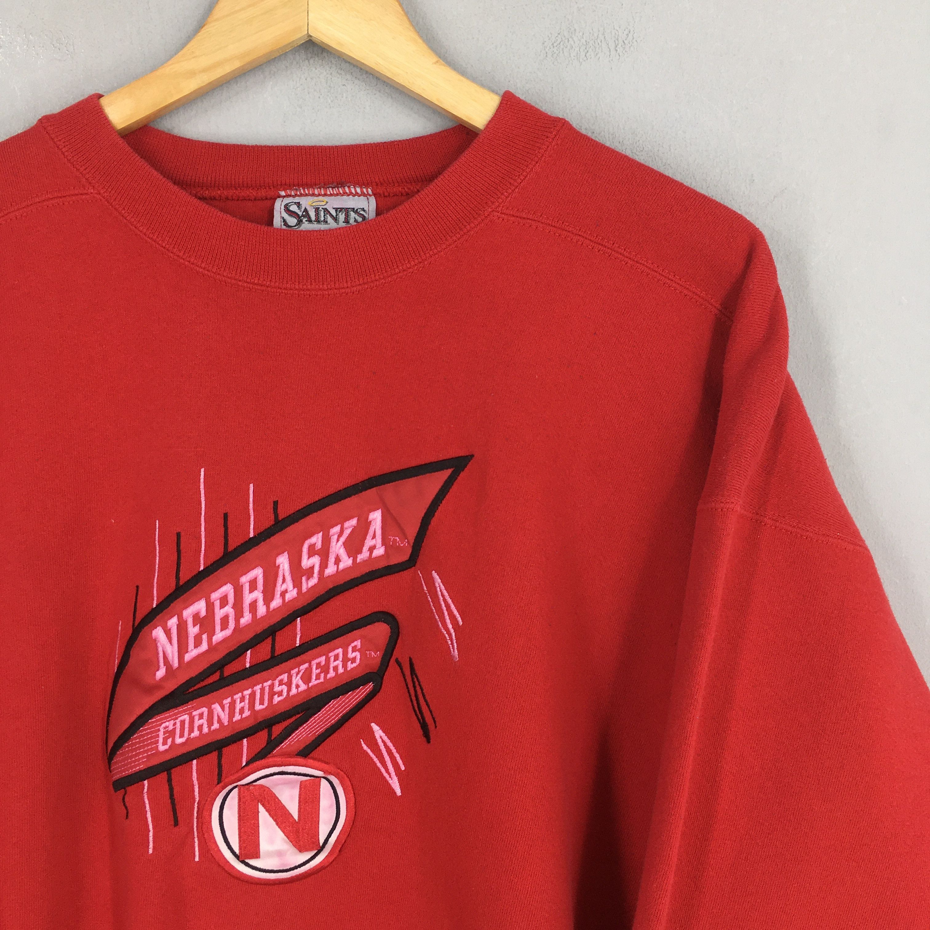 NCAA × Vintage Vintage Nebraska Cornhuskers Football Sweatshirts XLarge Size US XL / EU 56 / 4 - 2 Thumbnail