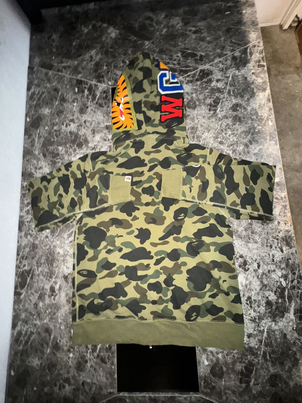 Bape BAPE 1st Shark Double Hood Full Zip Hoodie Green Men’s XL Size US XL / EU 56 / 4 - 2 Thumbnail