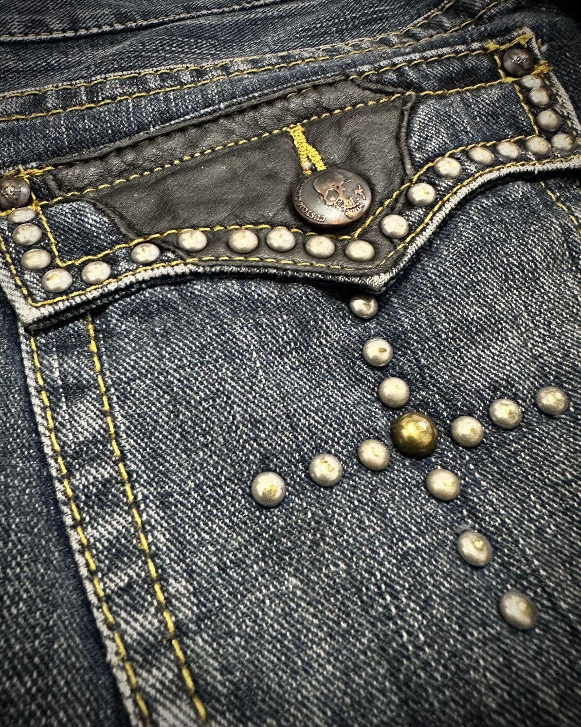 Japanese Brand Custom Culture Studded Flare Denim Jeans Lgb Style Size US 30 / EU 46 - 12 Thumbnail