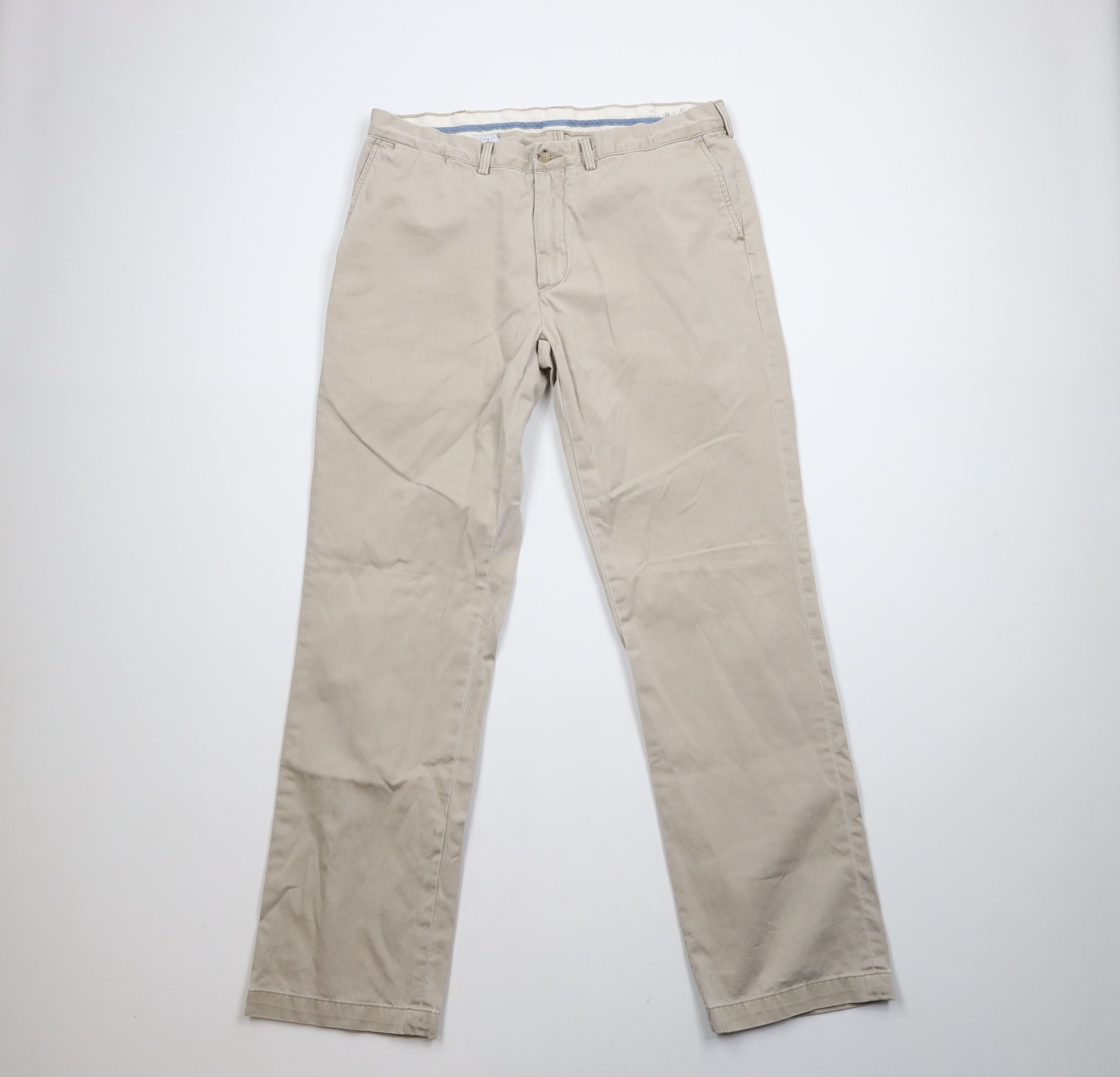 Ralph Lauren × Vintage Vintage Ralph Lauren Classic Fit Wide Leg Chino Pants Beige Size US 38 / EU 54 - 1 Thumbnail