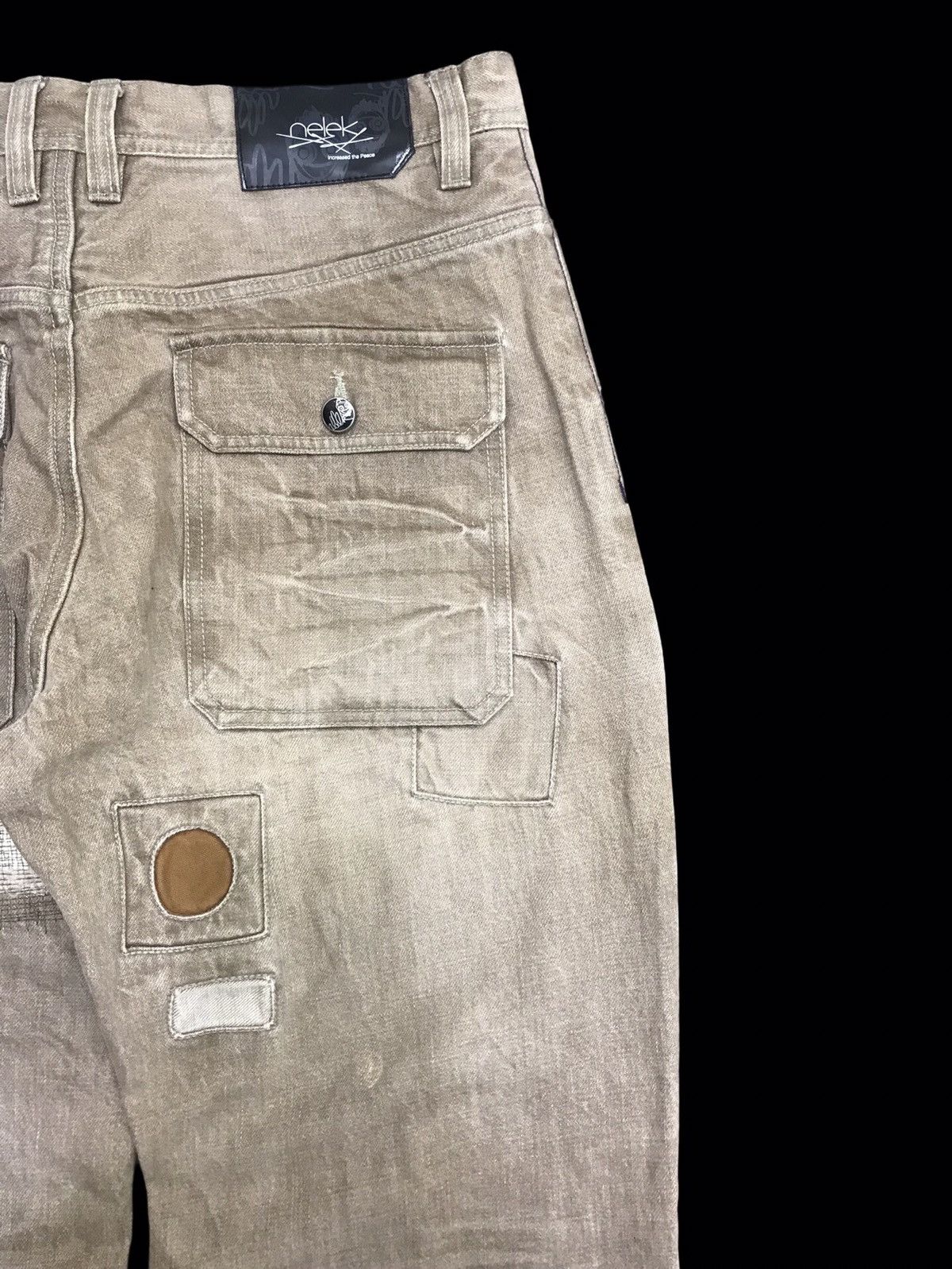 Japanese Brand 💥DENIM ART💥Archival Kelen Patchwork Wide Baker Denim F254 Size US 32 / EU 48 - 15 Thumbnail