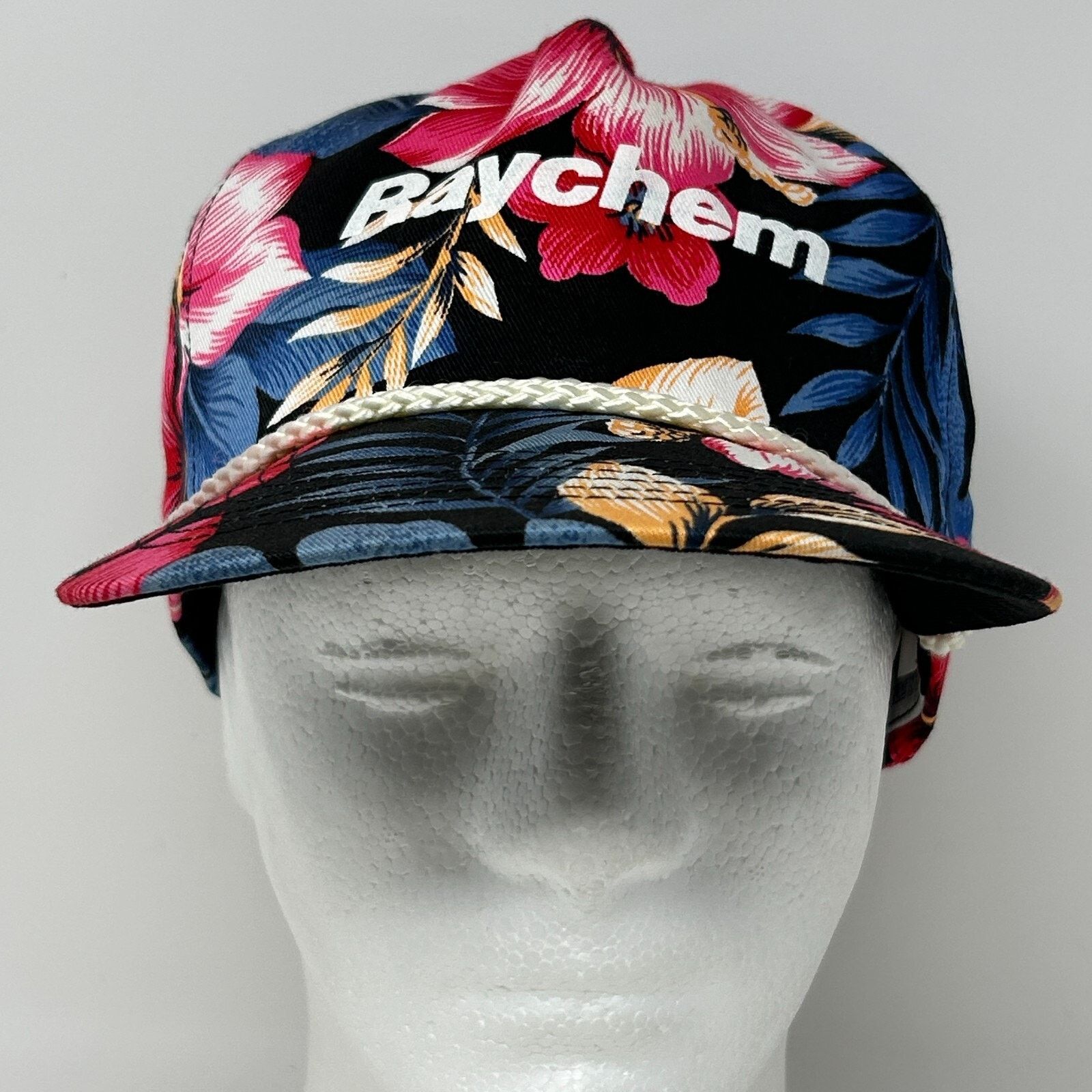Vintage Vintage 80s Raychem Floral Hat Baseball Cap Hawaiian Black Size ONE SIZE - 2 Thumbnail