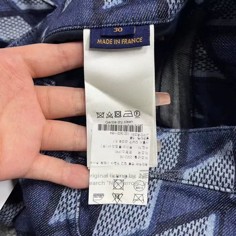 Louis Vuitton Louis Vuitton New blue/grey checkerboard diamond full prin Size US 30 / EU 46 - 3 Thumbnail