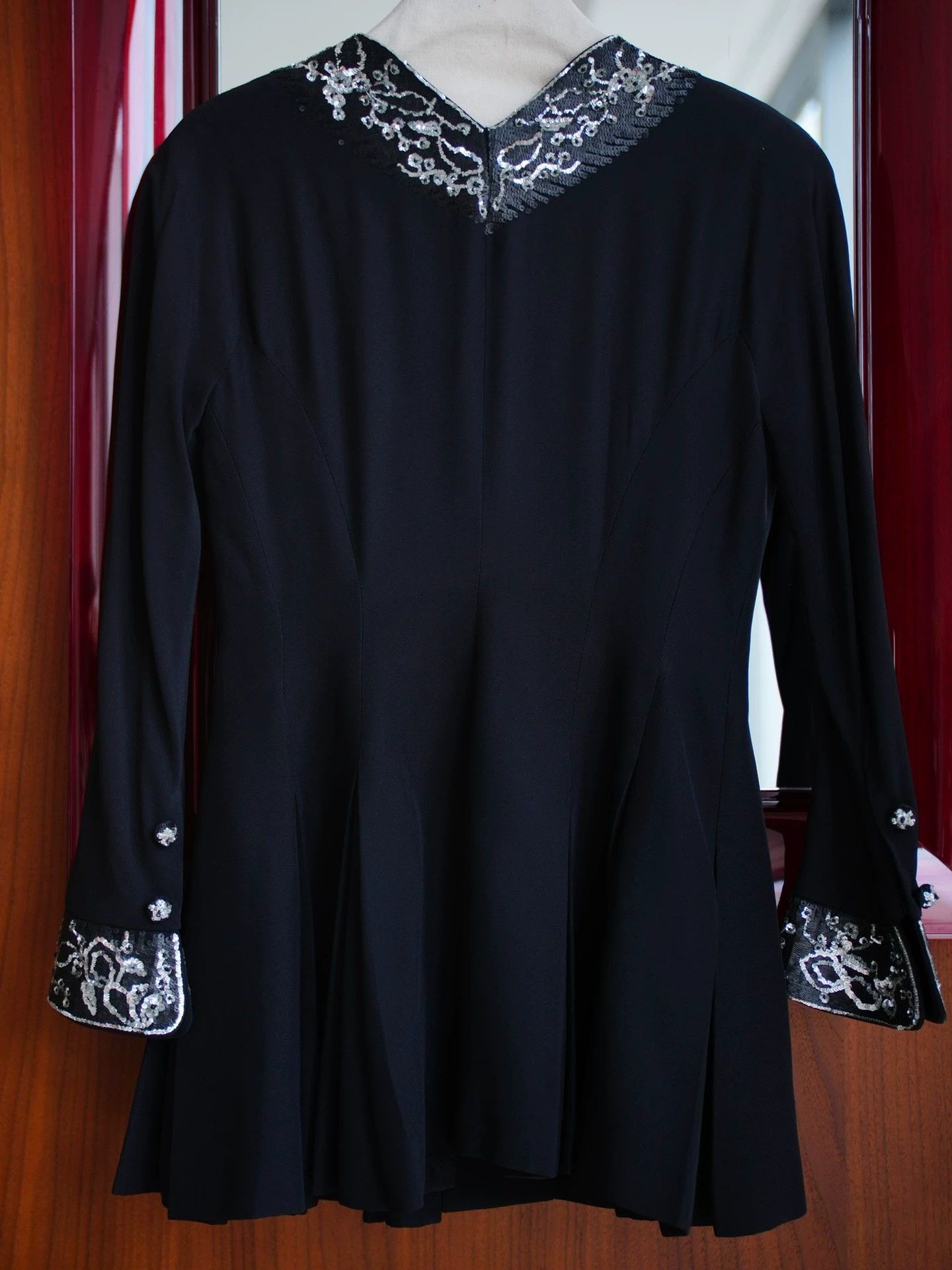 Karl Lagerfeld Karl Lagerfeld Vtg Beaded A-line Blazer Black Silver FR40 Size M / US 6-8 / IT 42-44 - 3 Thumbnail