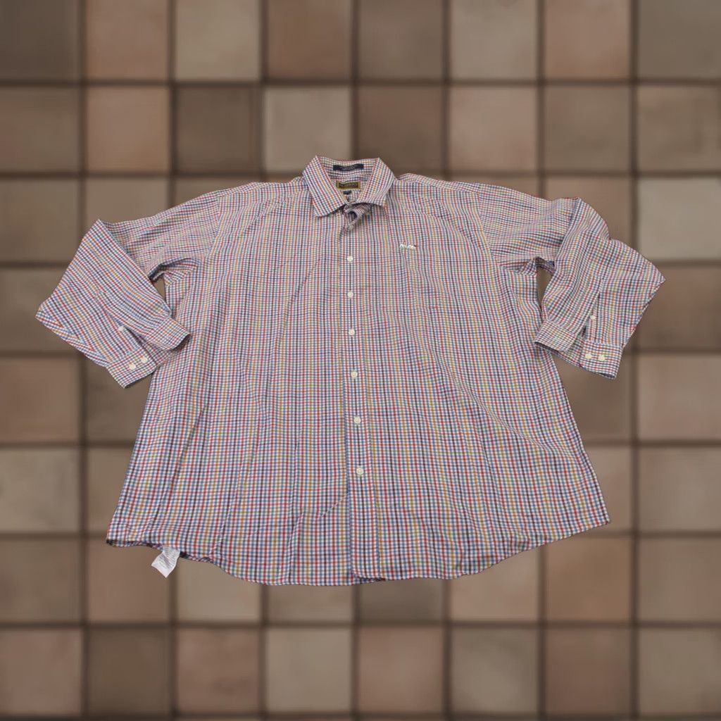 Logo 7 Al Dixons Shirt Mens XL Colorful Plaid Dog Logo Button-Up Size US XL / EU 56 / 4 - 1 Thumbnail
