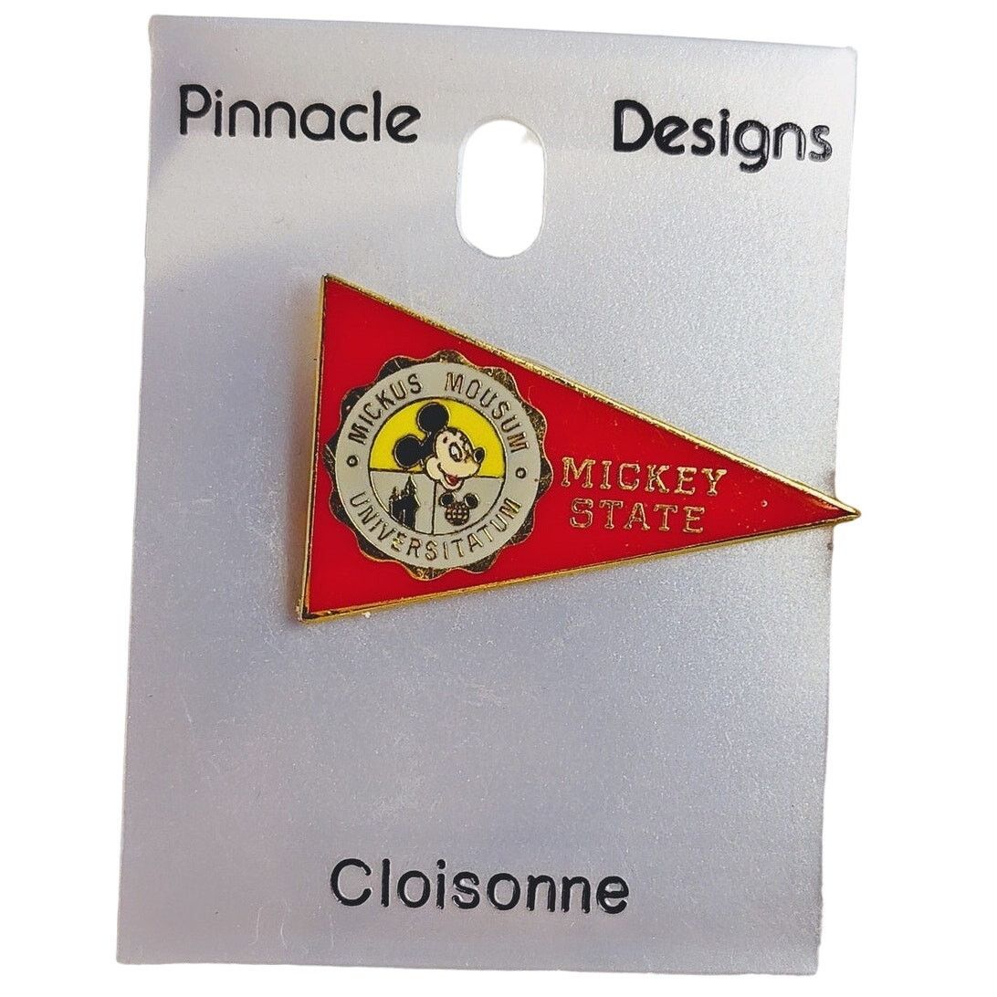 Disney Vintage Mickey State Mickus Mousum Universitatum Pin NIP Size ONE SIZE - 1 Thumbnail