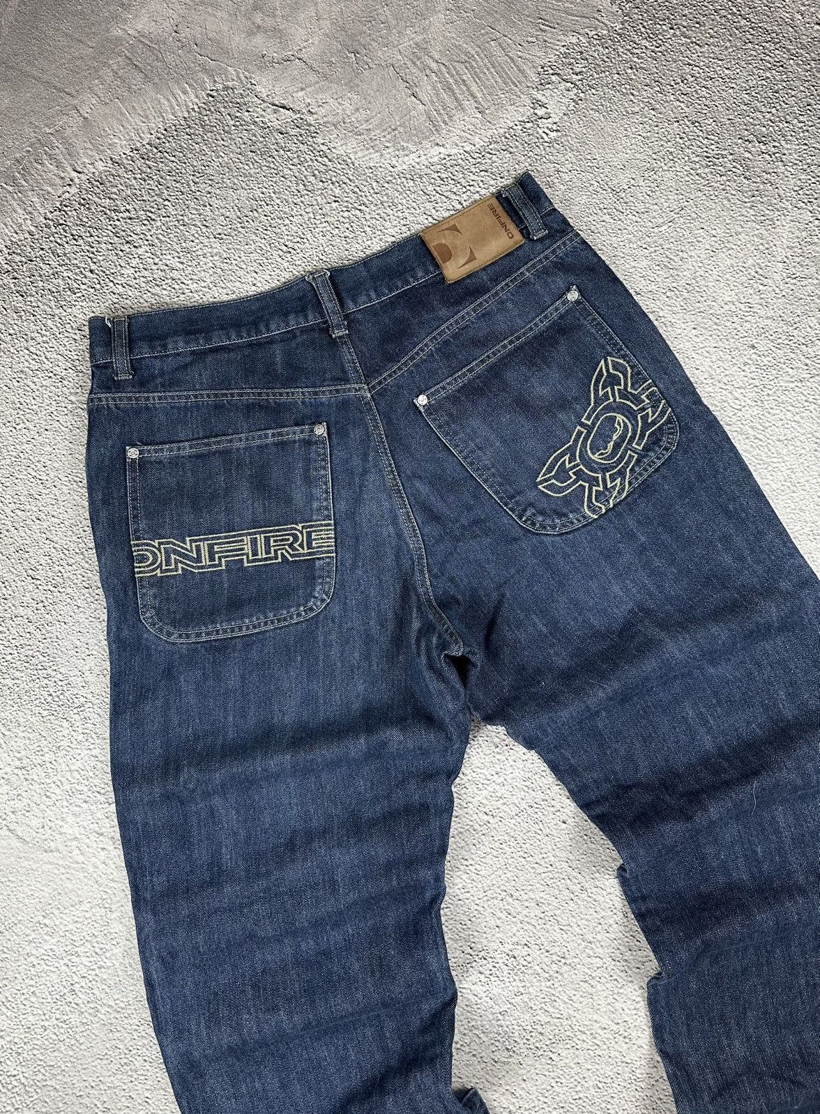 Japanese Brand Crazy Y2K Baggy Japan Jean Trashed Rap Old Money Style Size US 34 / EU 50 - 3 Thumbnail