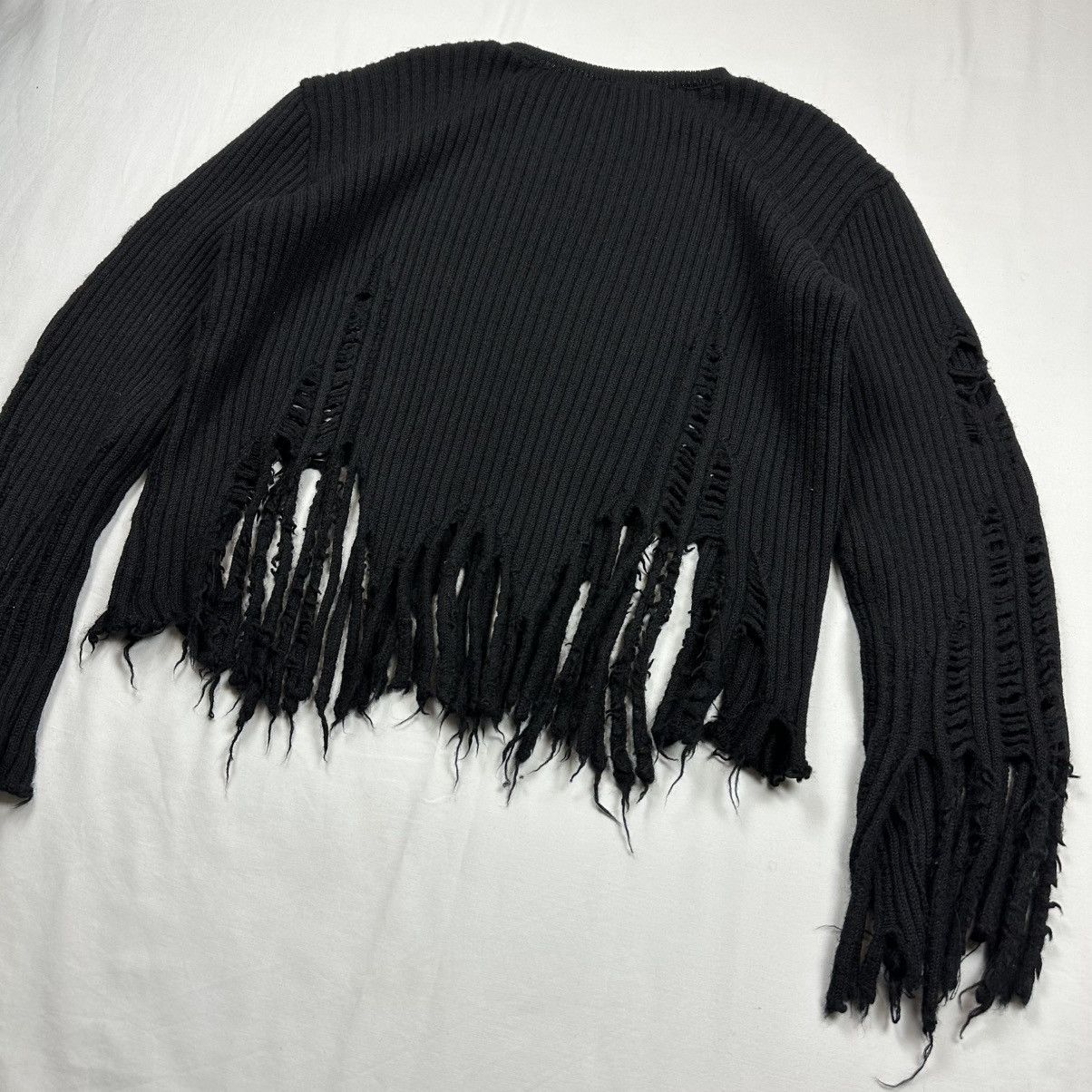 Balmain SS11 Balmain by Christophe Decarnin Distressed Knit Sweater Size M / US 6-8 / IT 42-44 - 4 Thumbnail