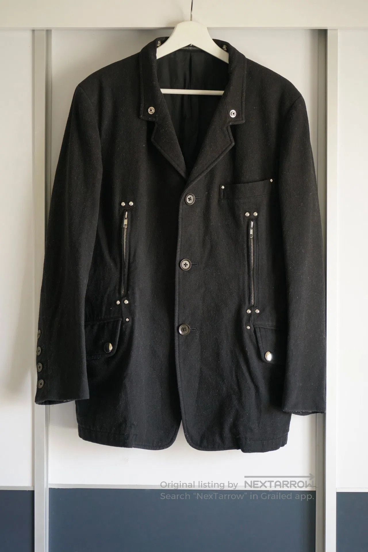 Yohji Yamamoto Yohji Yamamoto Zip Collar Blazer Jacket. Size US XS / EU 42 / 0 - 2 Thumbnail