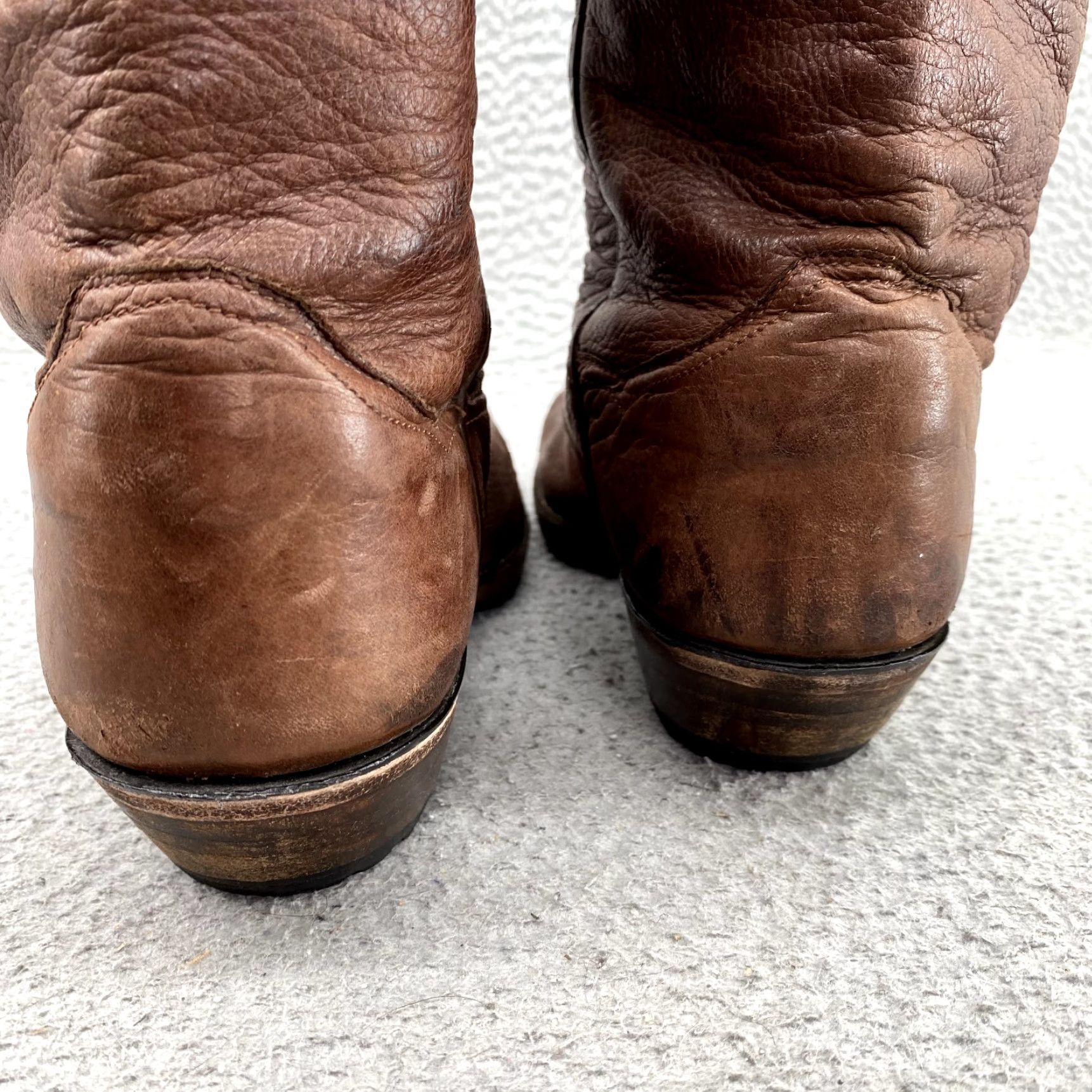 Vintage Panhandle Slim Boots Mens 8.5 D Brown Soft Leather Cowboy Western Workwear Boots Size US 8.5 / EU 41-42 - 5 Thumbnail