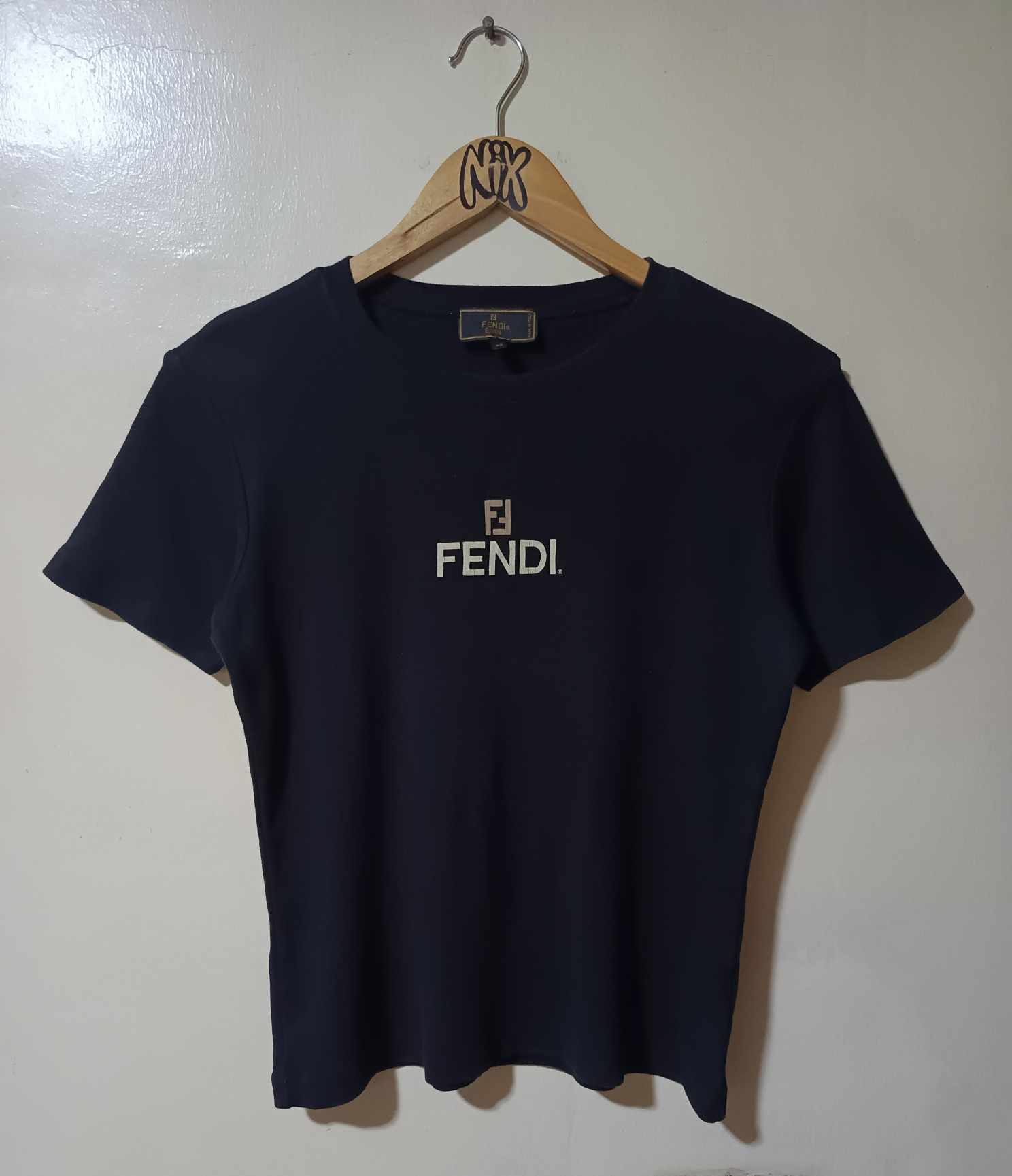 image of Vintage Fendi Center Logo in Black, Women's (Size Small)