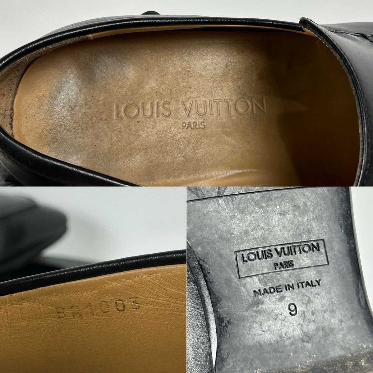Louis Vuitton Louis Vuitton Black Leather Loafers Shoes Size US 10 / EU 43 - 24 Thumbnail