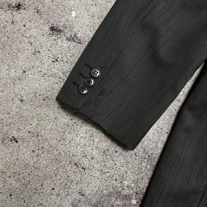 Emporio Armani × Vintage Vintage Italian Emporio Armani Wool Gray Blazer Size 50R Size 50R - 7 Thumbnail