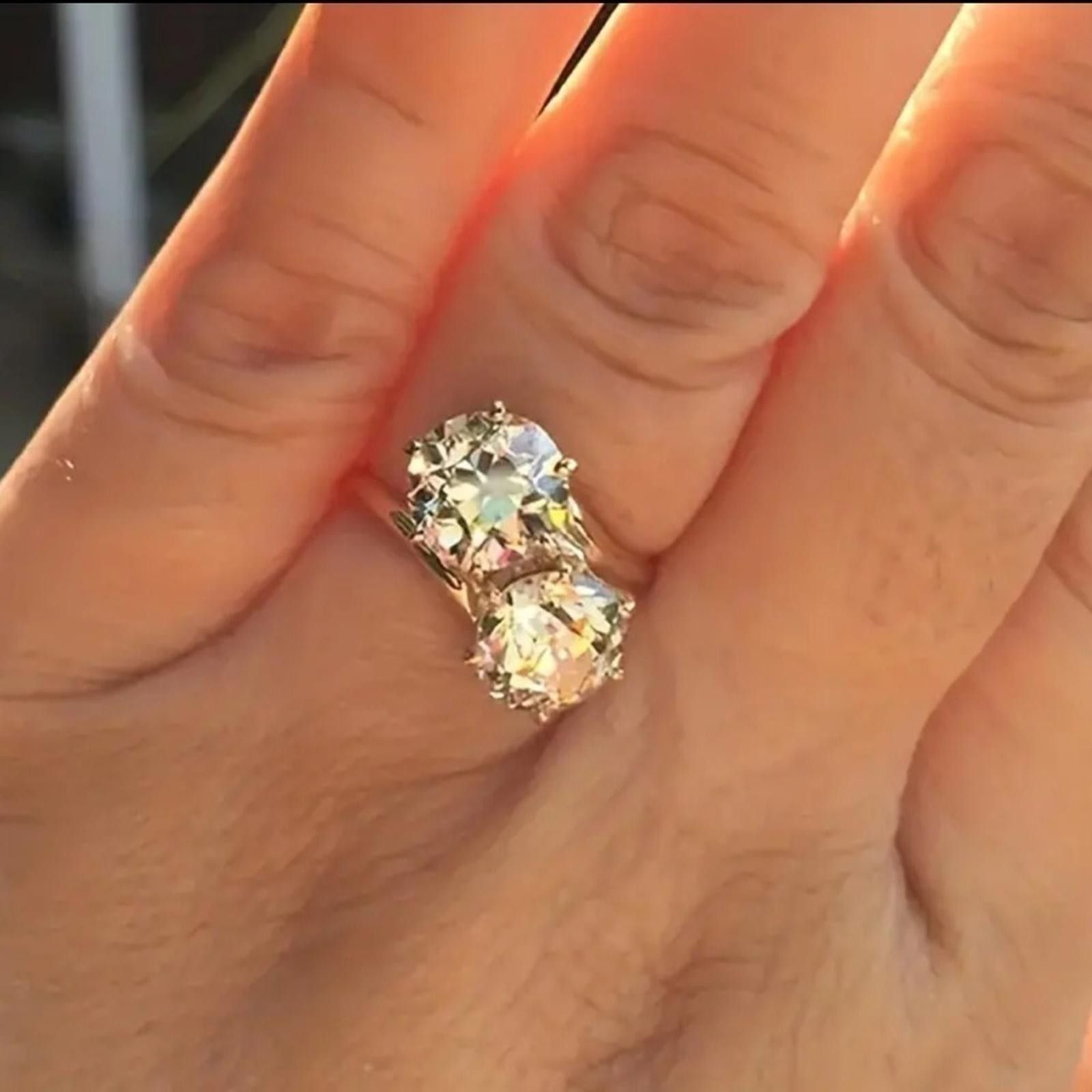 Designer Diamon 2ct cz Ring Finished in Gold Size 6 Size ONE SIZE - 2 Thumbnail