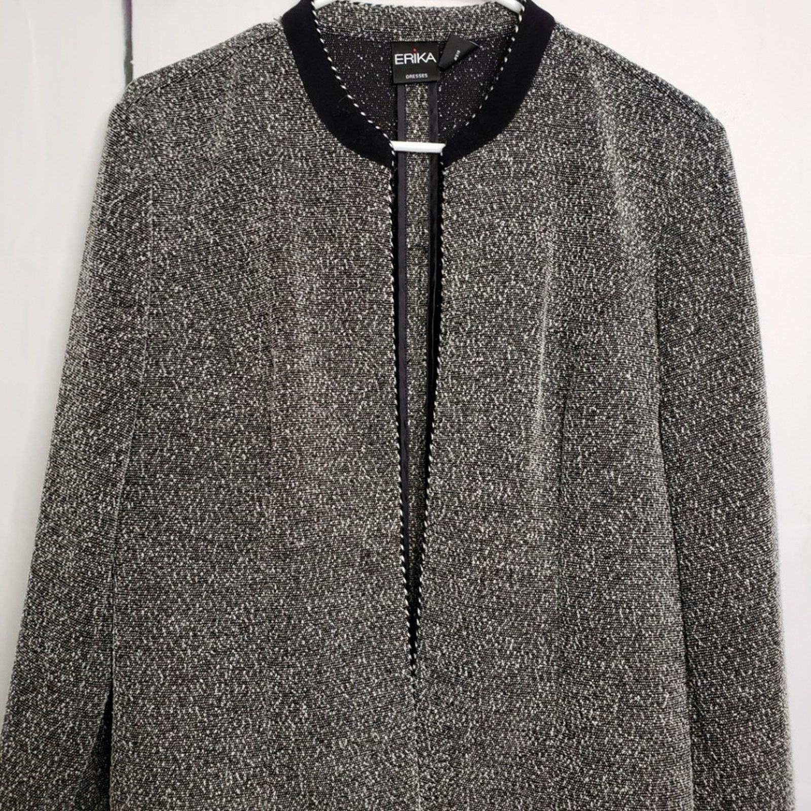 Designer Erika Dresses Speckled Roll Cuff Open Blazer M Size M / US 6-8 / IT 42-44 - 8 Thumbnail