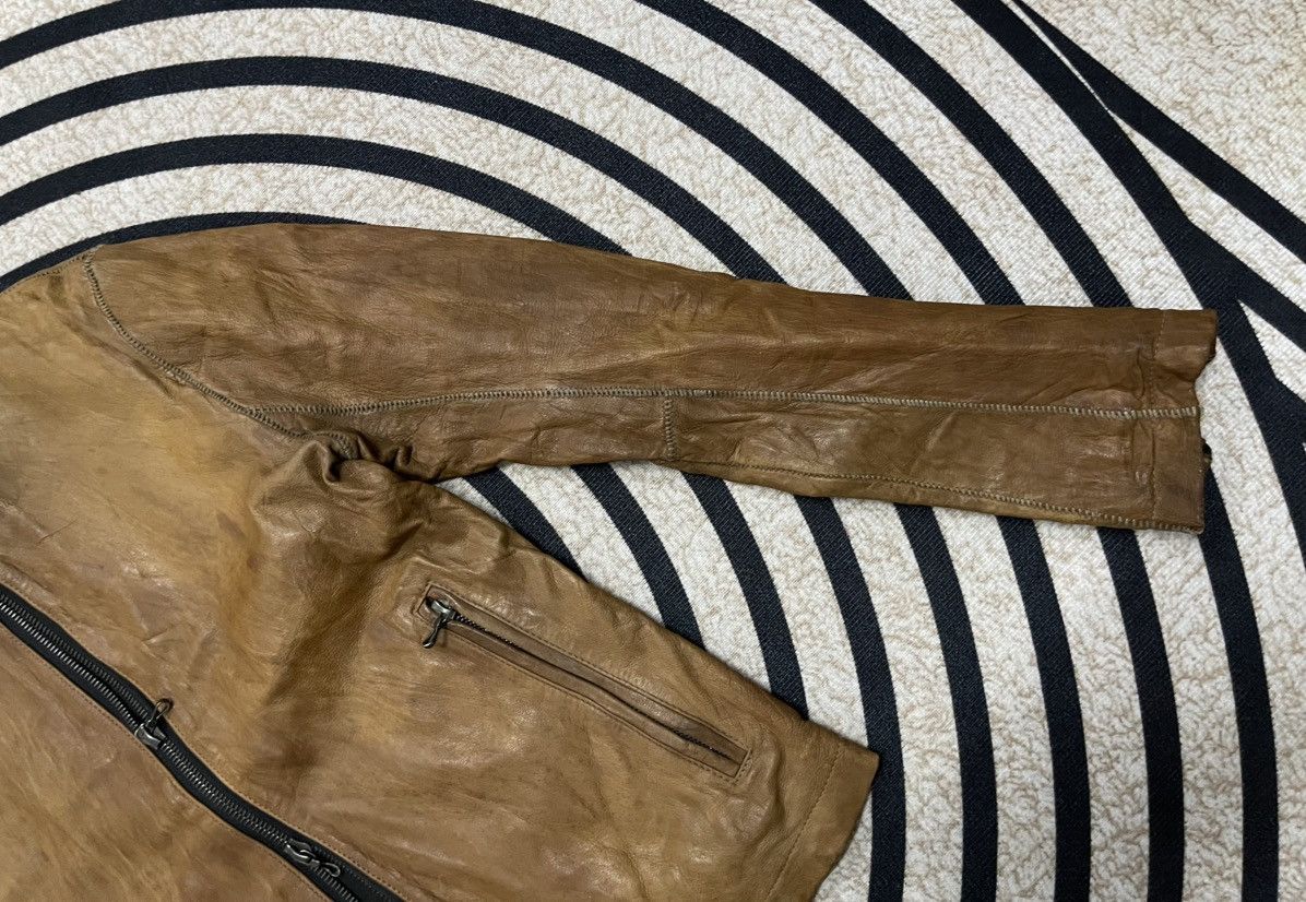 Shellac 2000s SHELLAC SHEEP SKIN BIKER LEATHER JACKET RARE Size US S / EU 44-46 / 1 - 4 Thumbnail