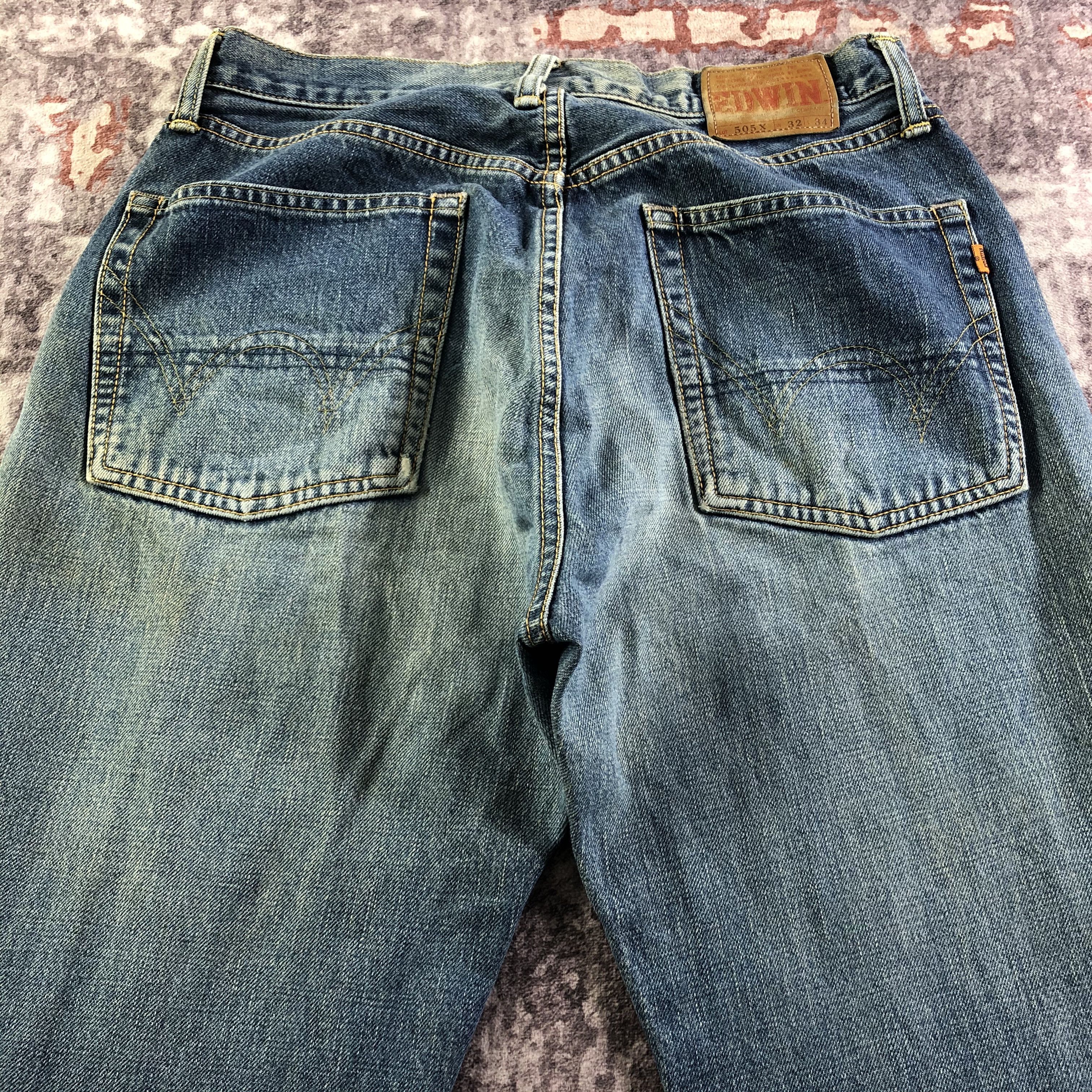 Edwin Vintage Blue Wash Edwin 505 Selvedge Jeans-JM3555 Size US 31 - 4 Thumbnail