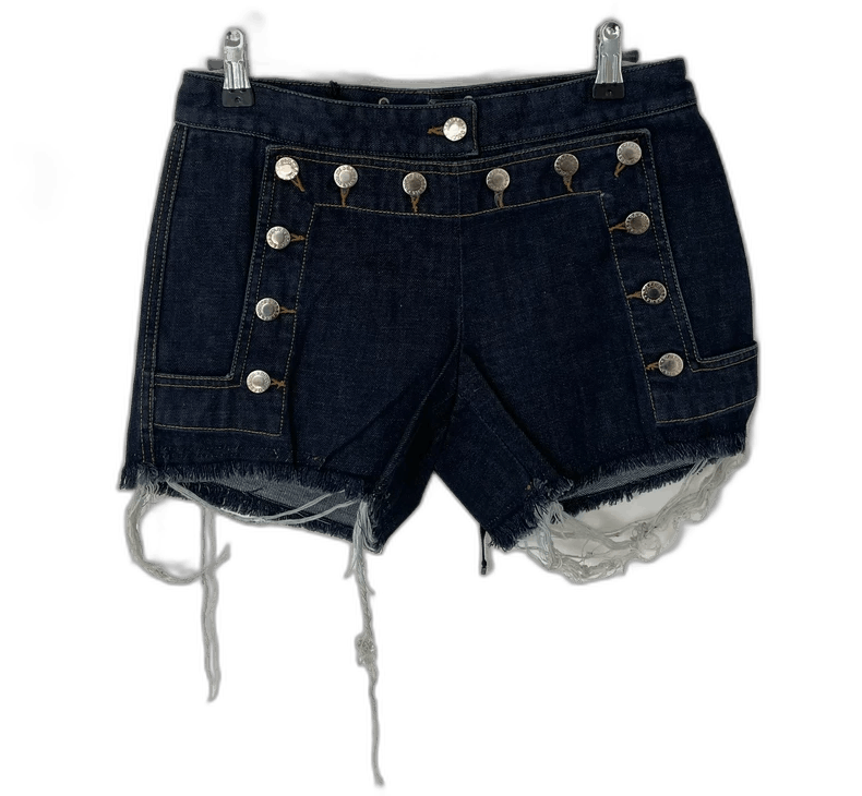 Dolce & Gabbana DG Denim Shorts with Buttons and Design Size 36" / US 14 / IT 50 - 1 Thumbnail