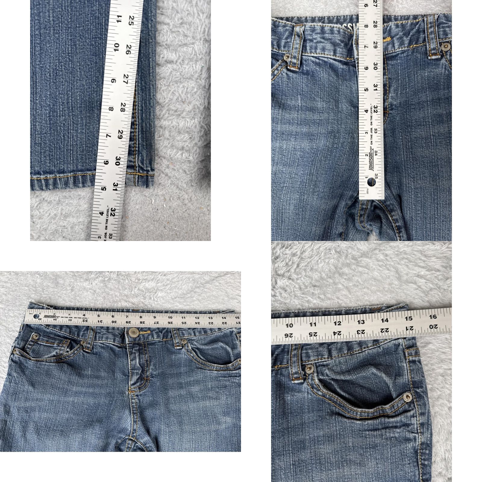 Mossimo Mossimo Supply Co Jeans Juniors 9R Blue Bootcut Stretch Denim Casual Low 30x31 Womens Jeans Bootcut 90s Bohemian Size 30" / US 8 / IT 44 - 8 Thumbnail