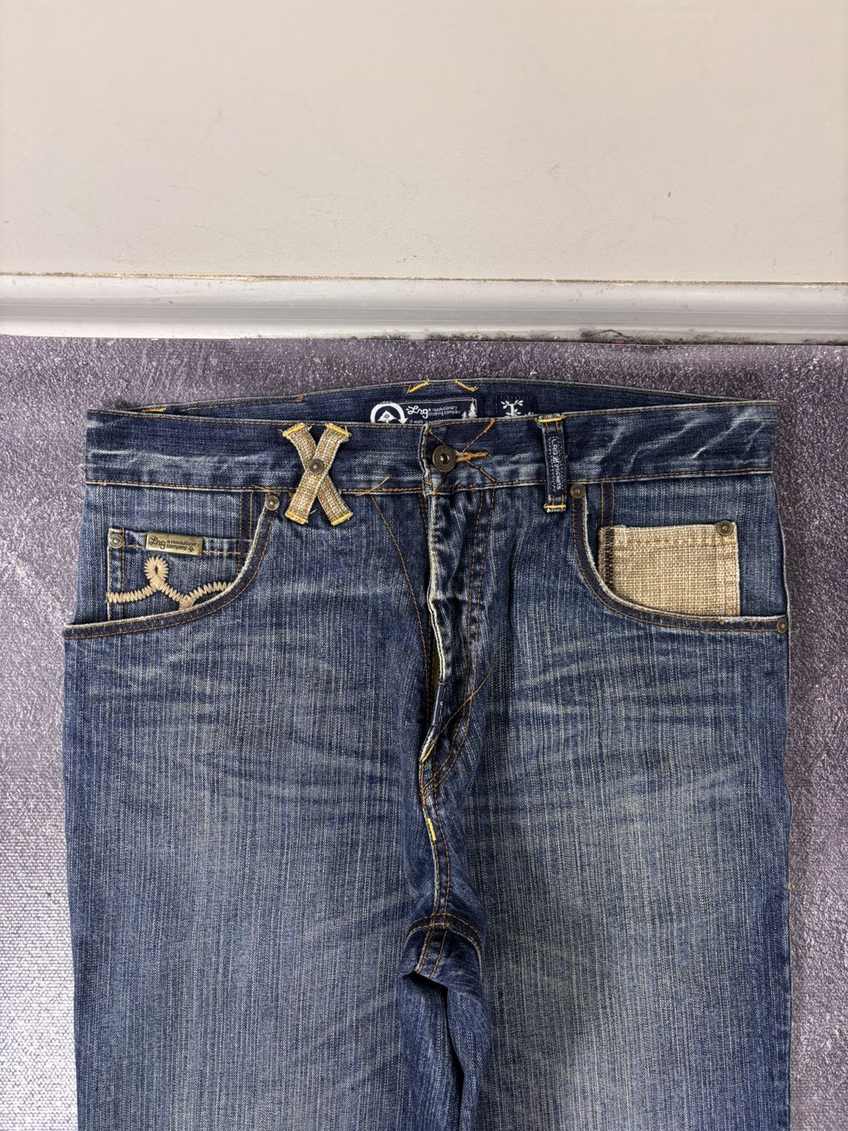 LRG Vintage Lifted Research Group LRG Blue Baggy Denim Jeans Size US 32 / EU 48 - 10 Thumbnail
