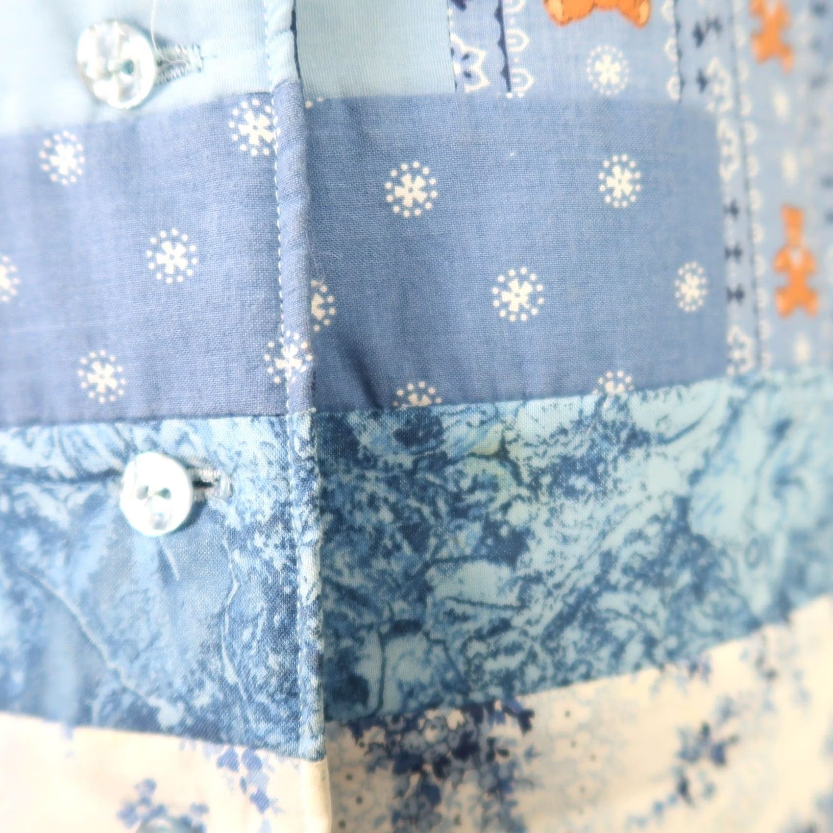 Vintage VINTAGE Vest Womens XL Blue mixed floral print quilted teddy bear Size XL / US 12-14 / IT 48-50 - 6 Thumbnail