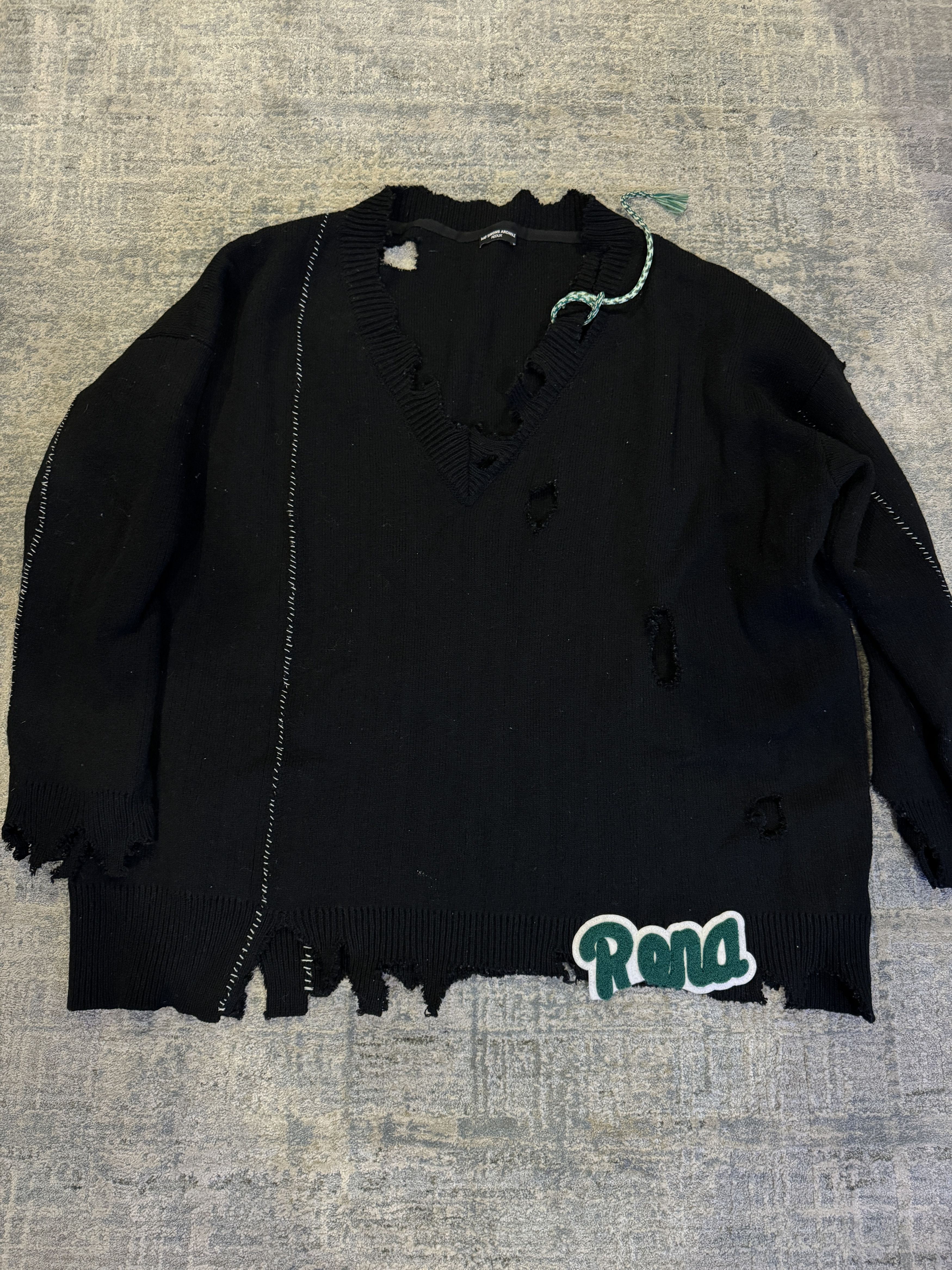 Raf Simons × Raf by Raf Simons Destroyed Rena Oversized Sweater