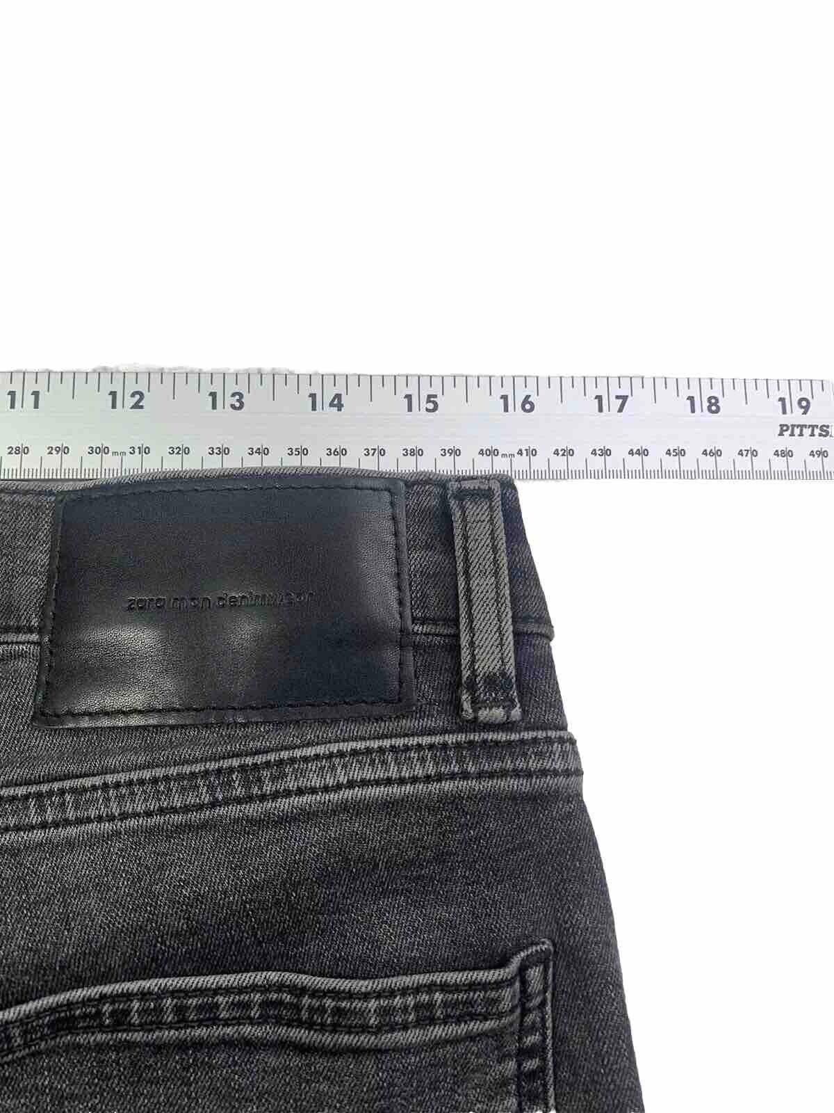 Zara Zara Jeans Men 32 Black Denim Medium Wash Pants Size US 32 / EU 48 - 8 Thumbnail