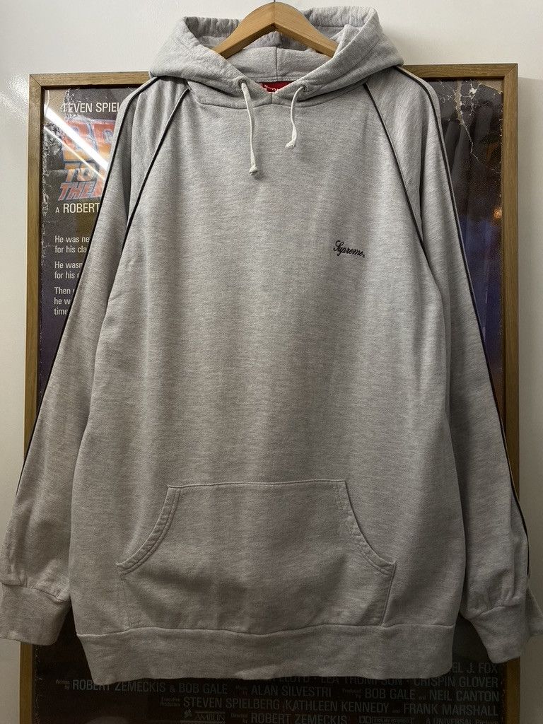 Supreme 2003 Vintage Supreme Script Logo Piping Striped Hoodie Size US XL / EU 56 / 4 - 1 Thumbnail