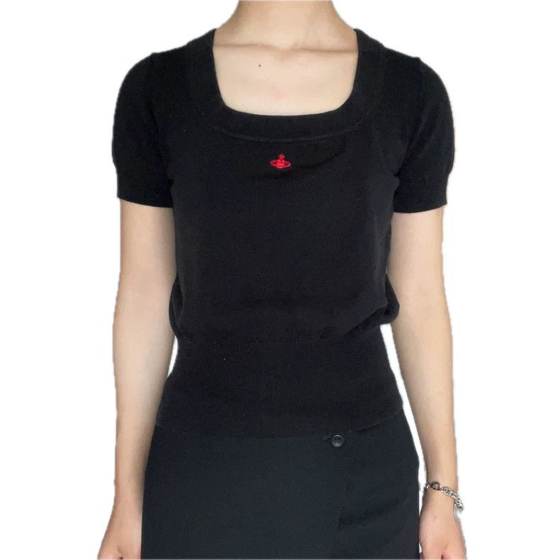 Vivienne Westwood Vivienne Westwood size3 Saturn logo knit stretch short slee Size M / US 6-8 / IT 42-44 - 1 Thumbnail