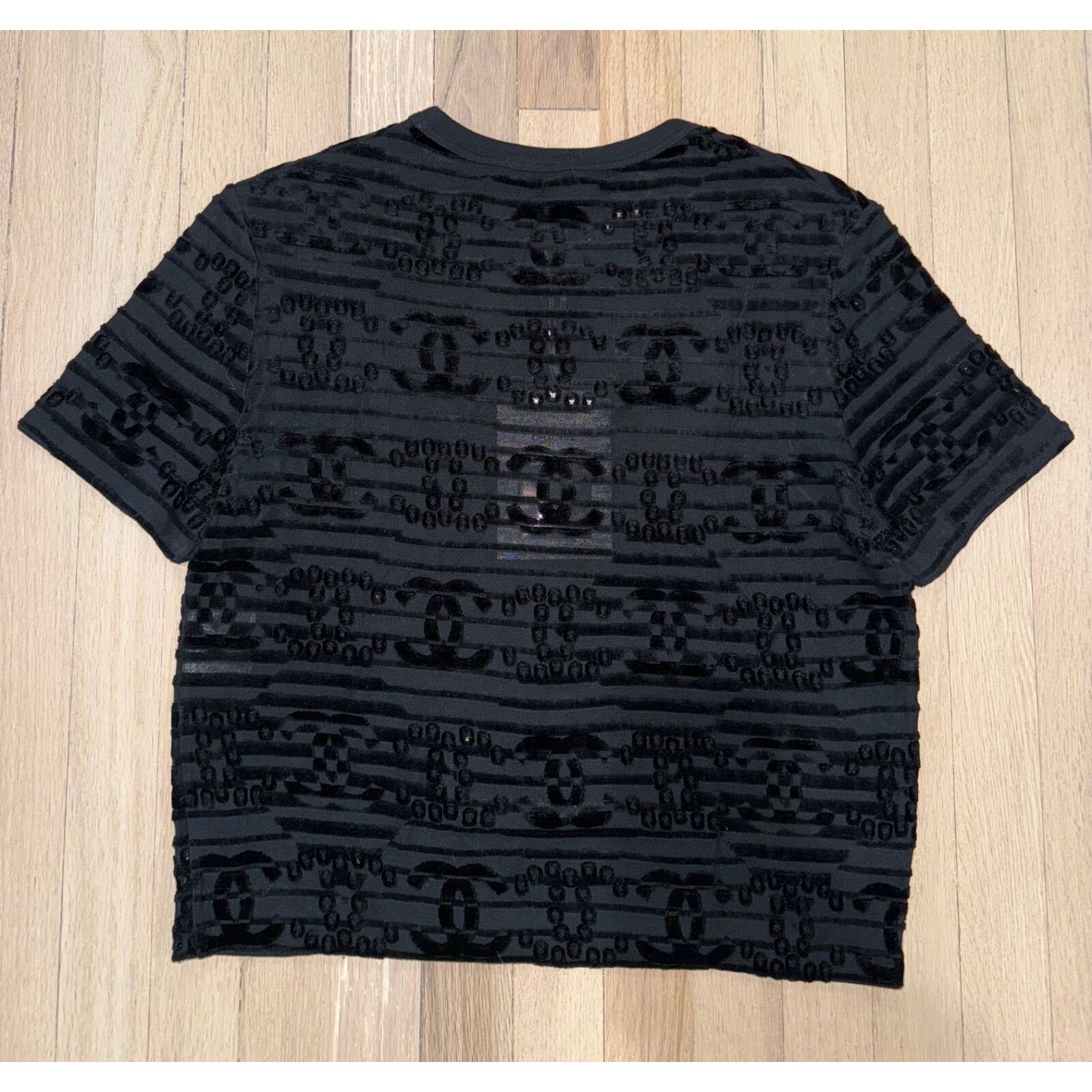 Chanel Chanel 21C Flocked Velvet Short Sleeve Tee T Shirt S Small Size S / US 4 / IT 40 - 13 Thumbnail