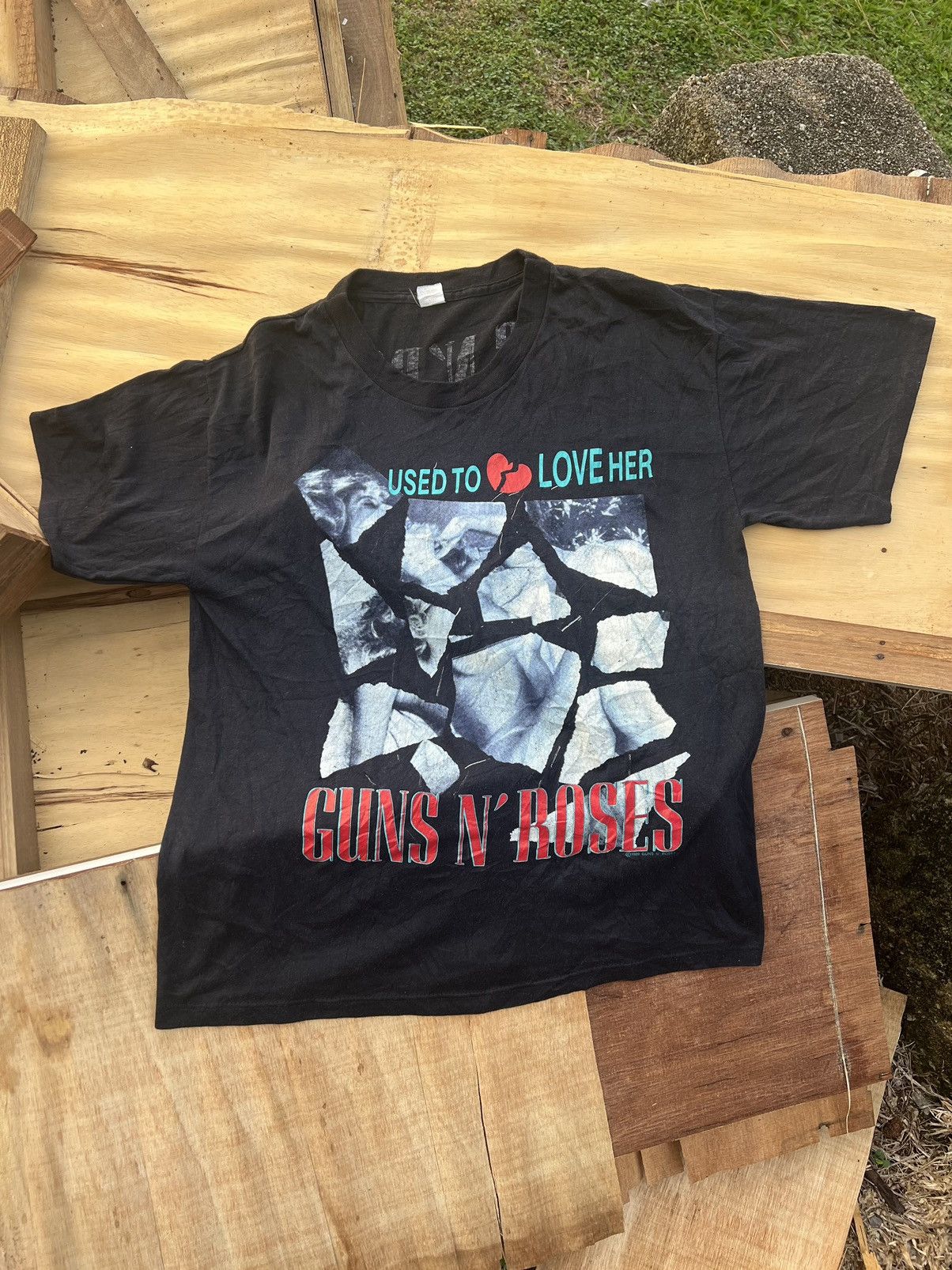 Band Tees Guns N Roses - Vintage 1989 Size US L / EU 52-54 / 3 - 1 Thumbnail
