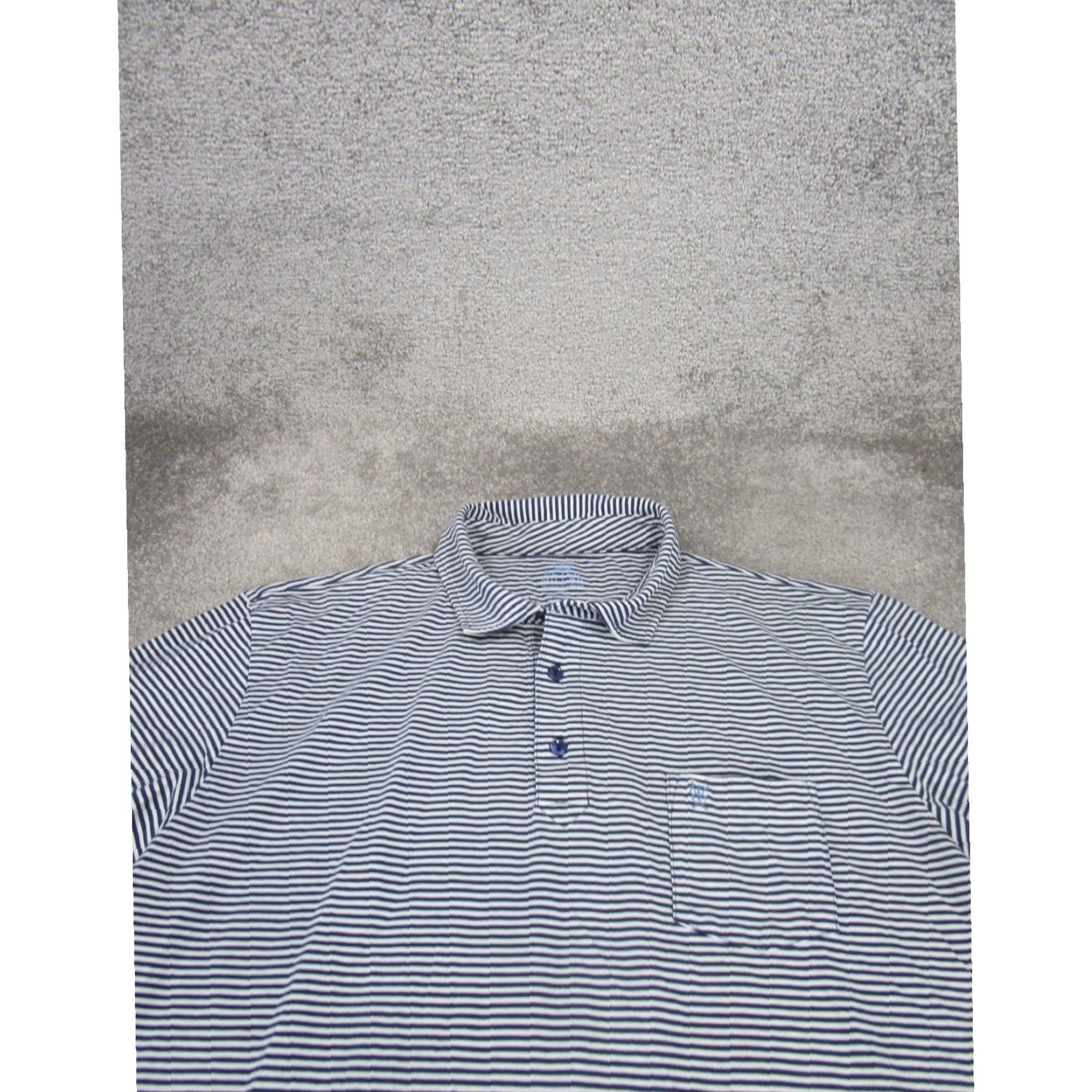Peter Millar Peter Millar Mens XL Extra Large Mountainside Blue Striped Polo Golf Shirt Size US XL / EU 56 / 4 - 2 Thumbnail