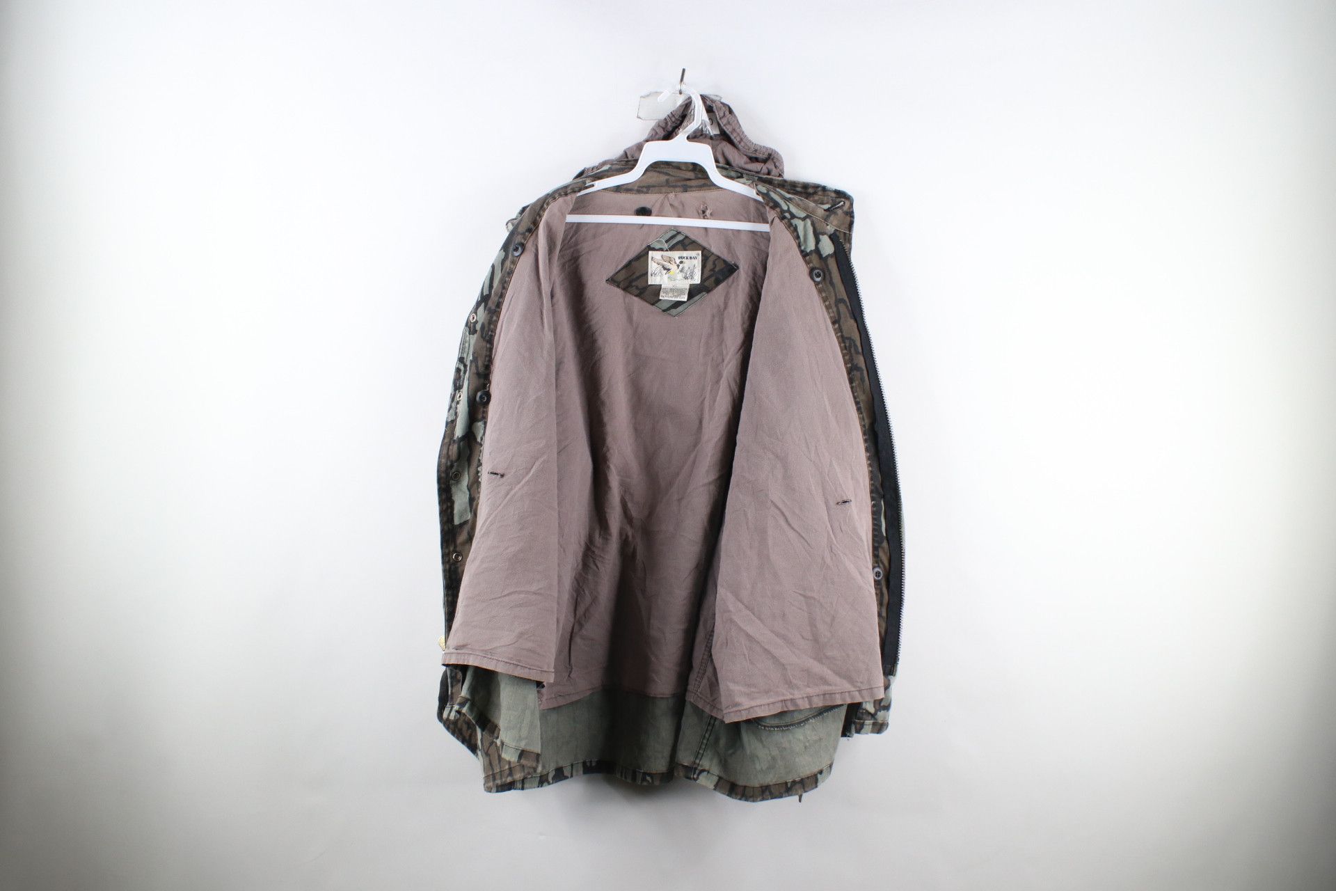 Vintage 80s Streetwear Camouflage Hooded Field Jacket